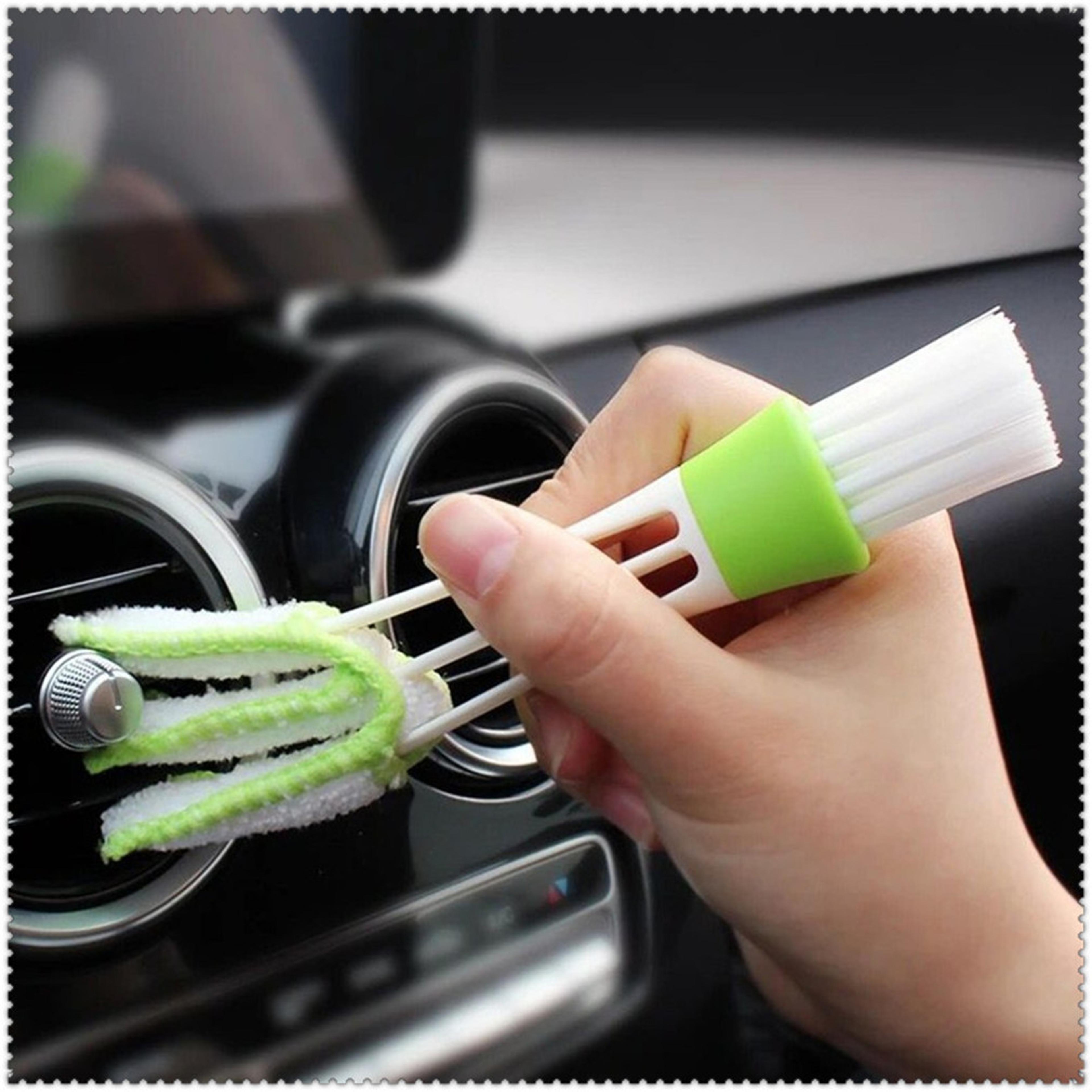 premium car cleaning brush double sided interior detailing brush for dashboard air vents & car accessories