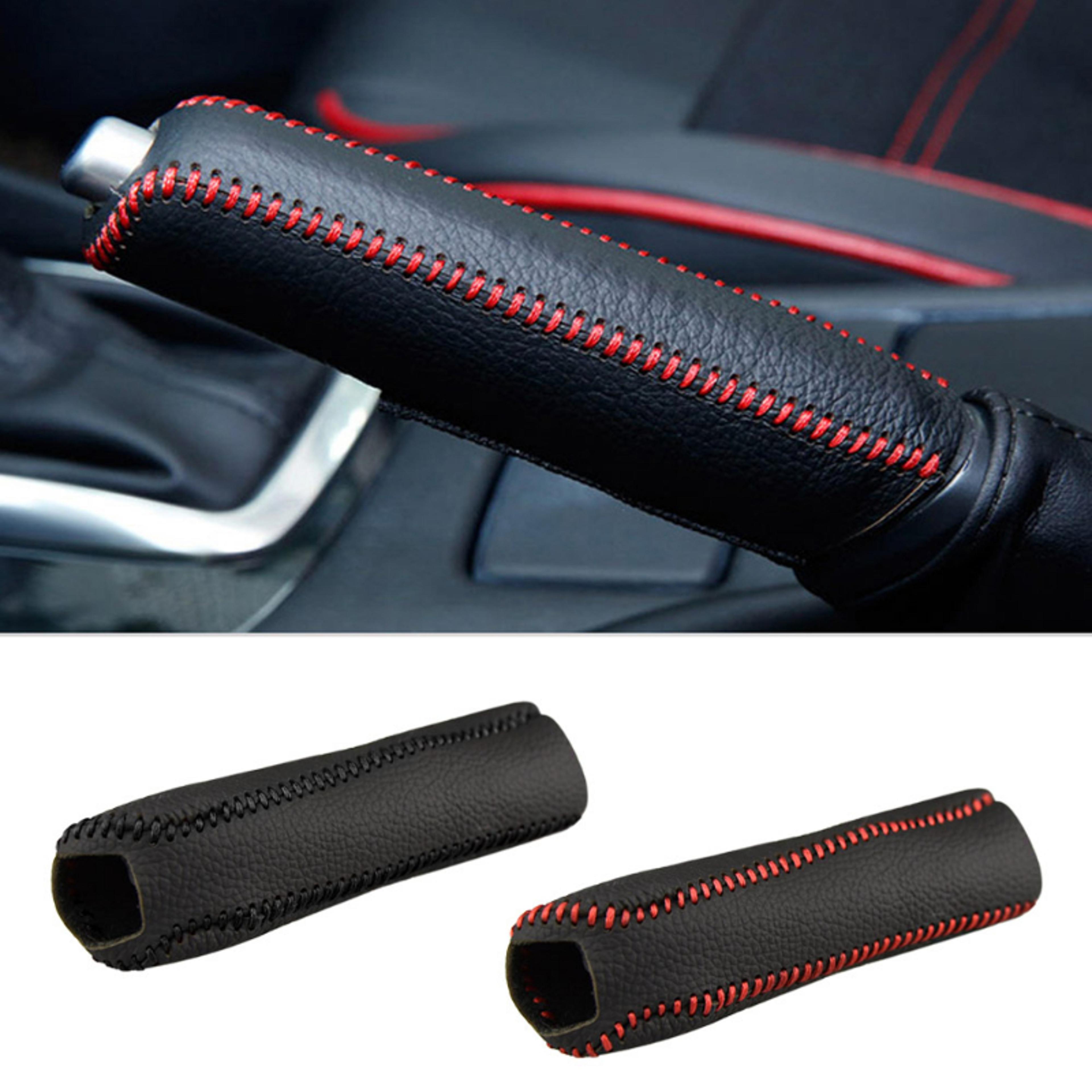 universal leather gear shift & handbrake cover set for car interior accessories