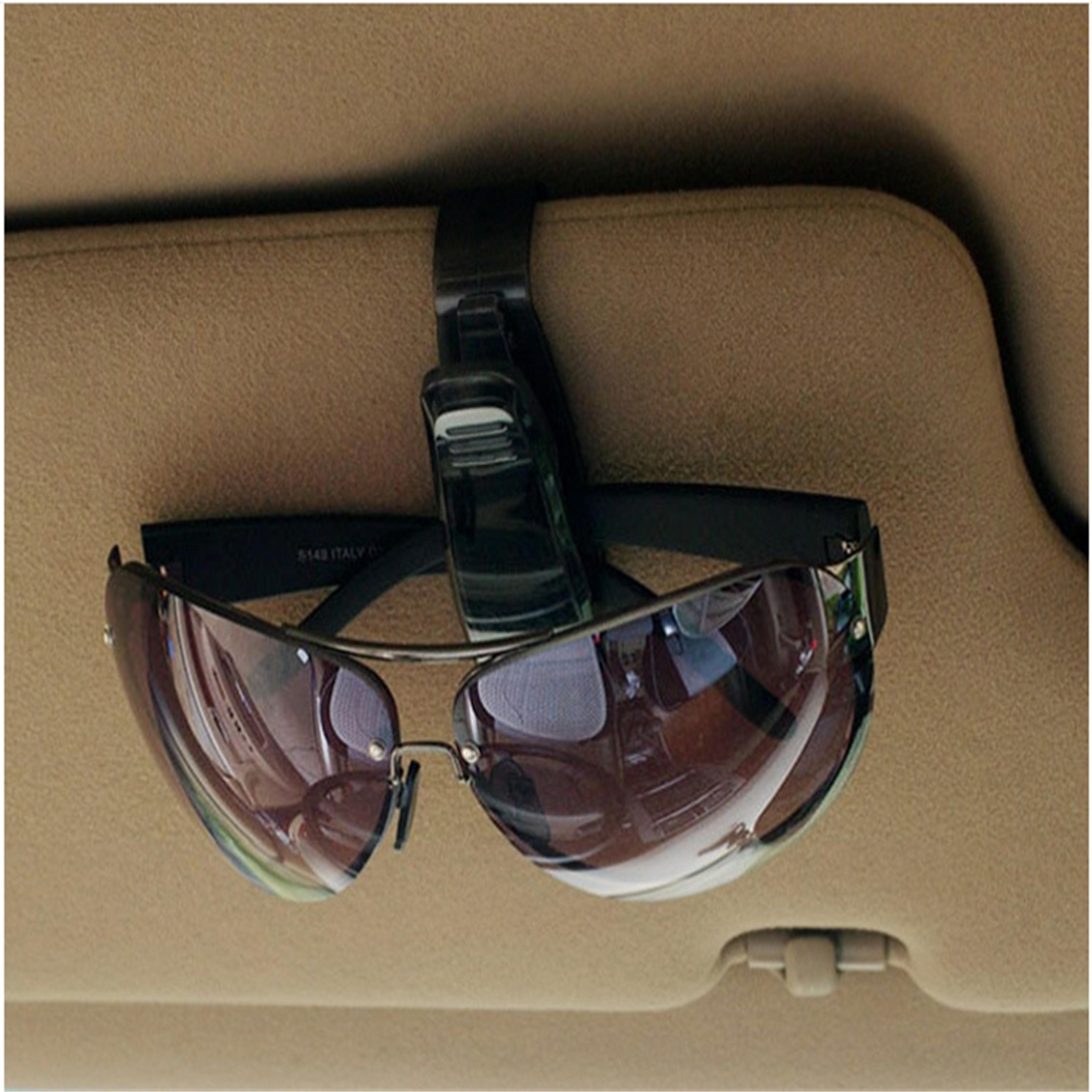 universal car visor glasses clip card holder sun visor ticket organizer