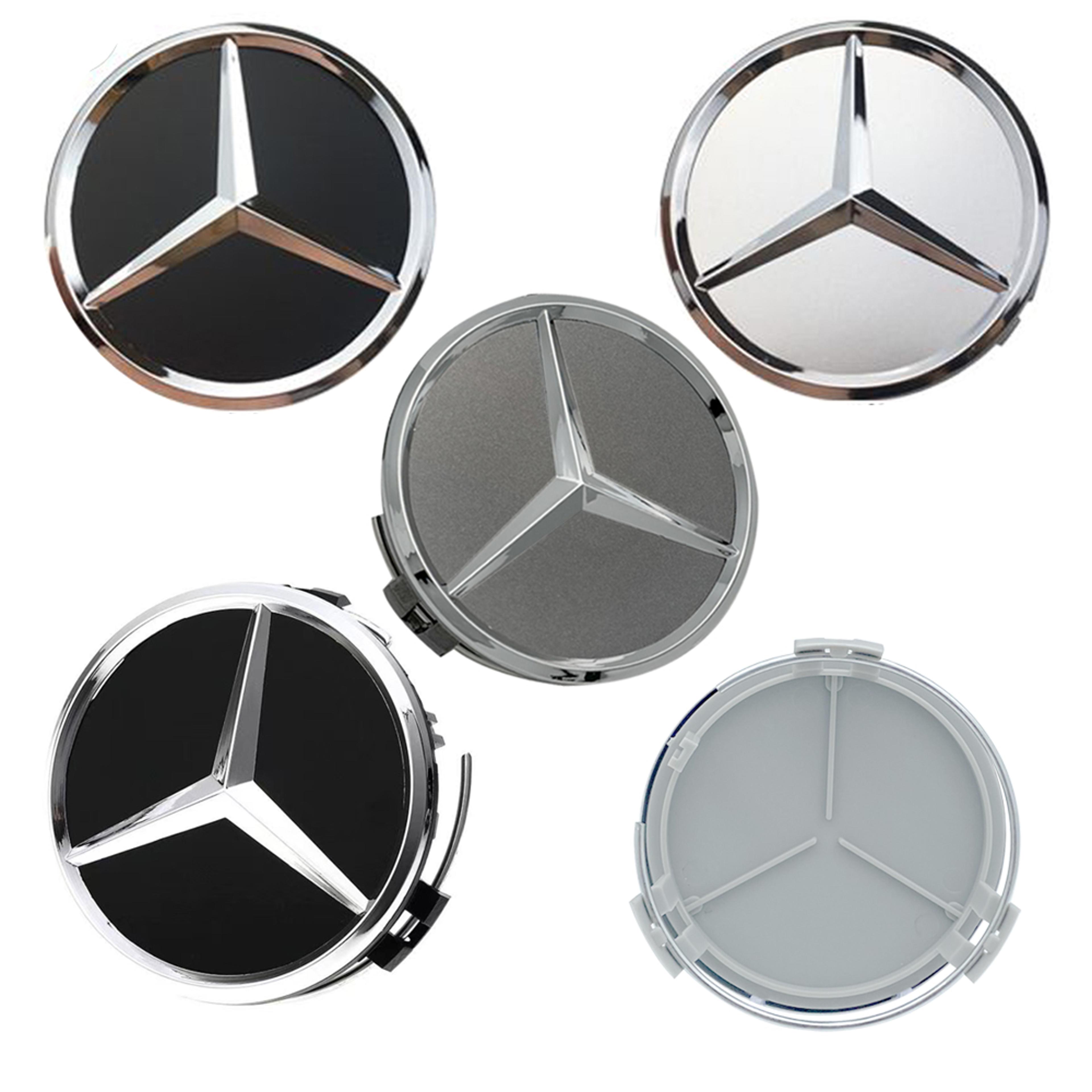 premium mercedes wheel center caps hub caps set of for amg & mercedes benz models