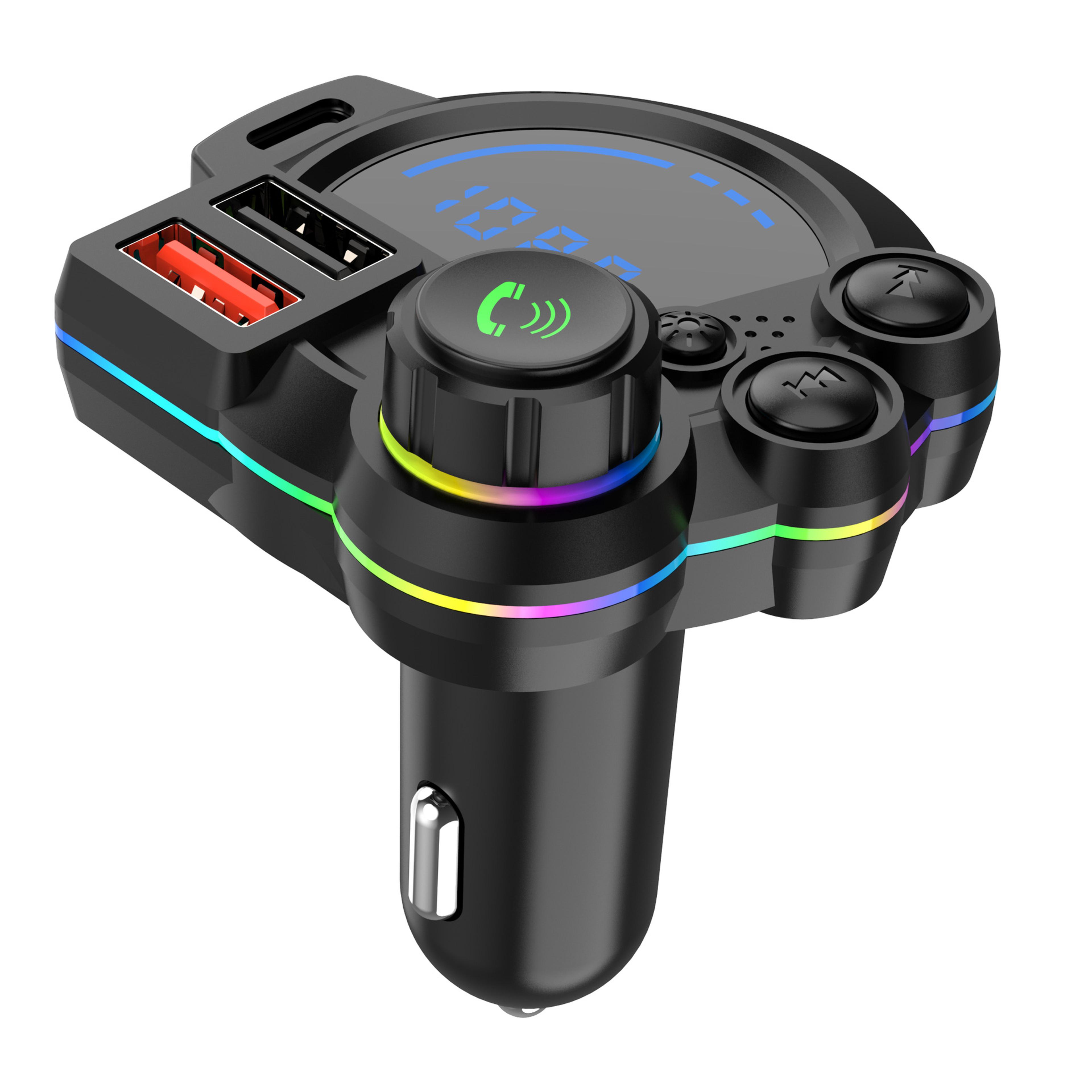 bluetooth fm transmitter with fast charge car adapter handsfree player