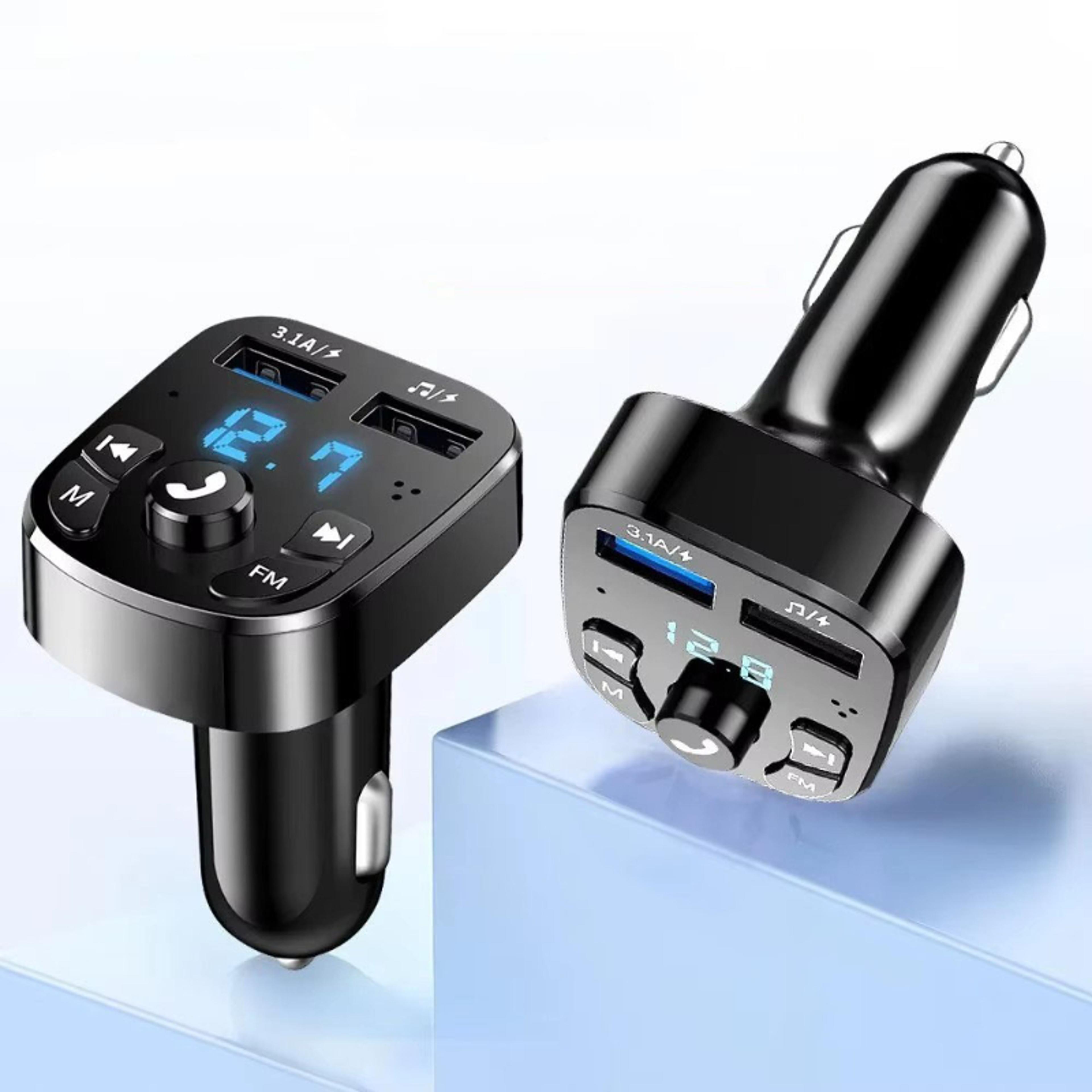 car bluetooth fm transmitter dual usb charger wireless audio hands free car kit