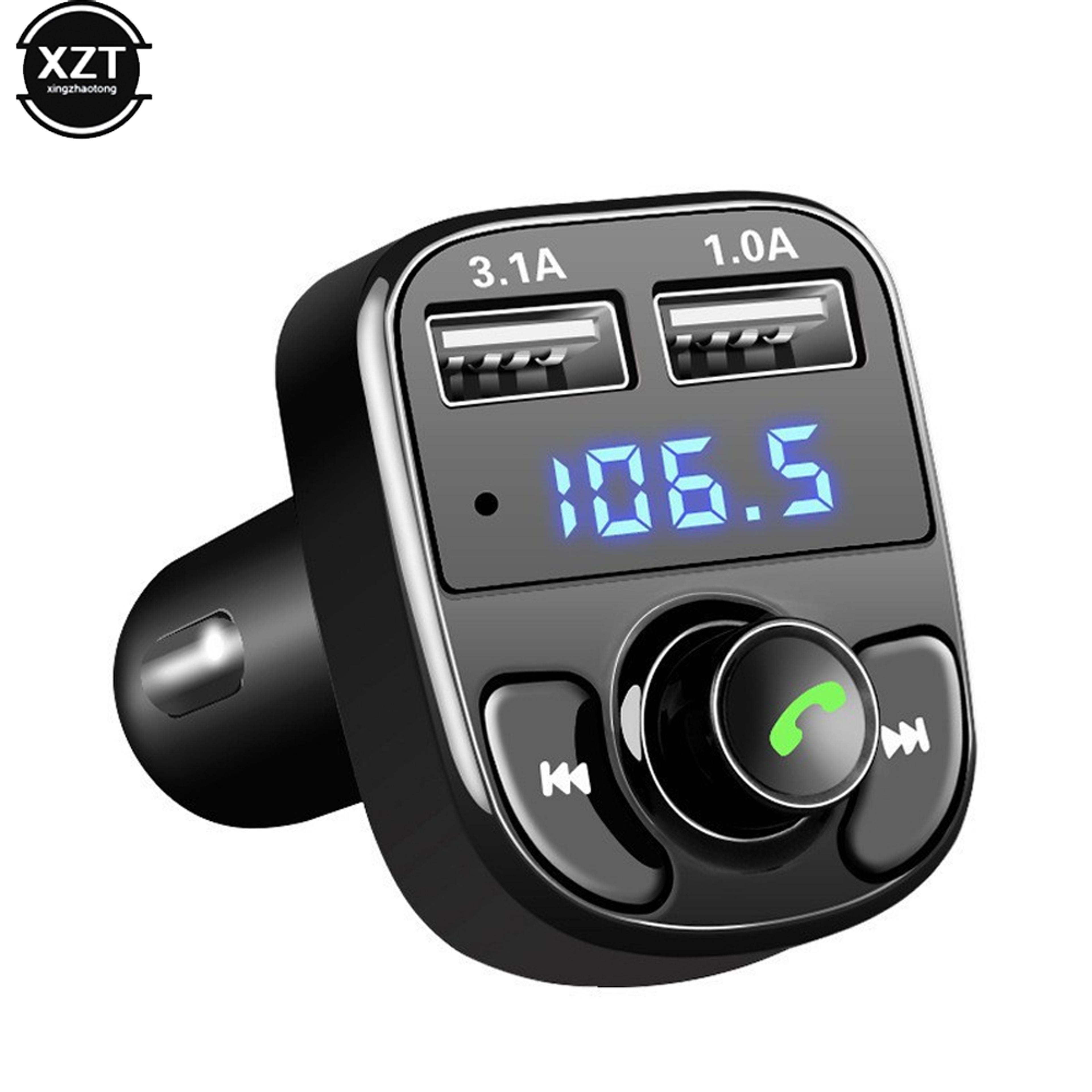 bluetooth car fm transmitter dual usb fast charger hands free audio receiver