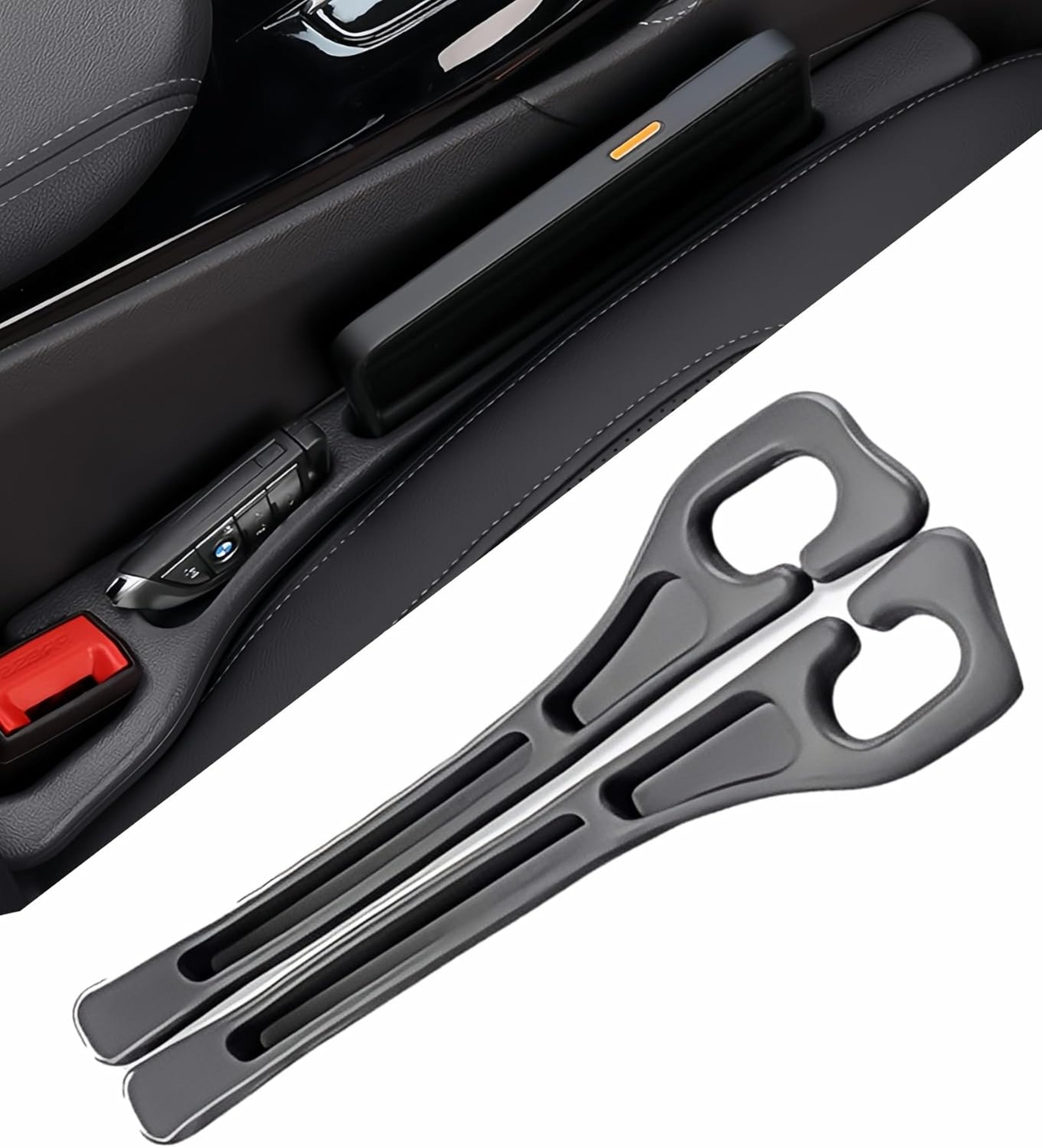 car seat gap filler with dual storage slots no drop seat gap organizer for phones keys & coins