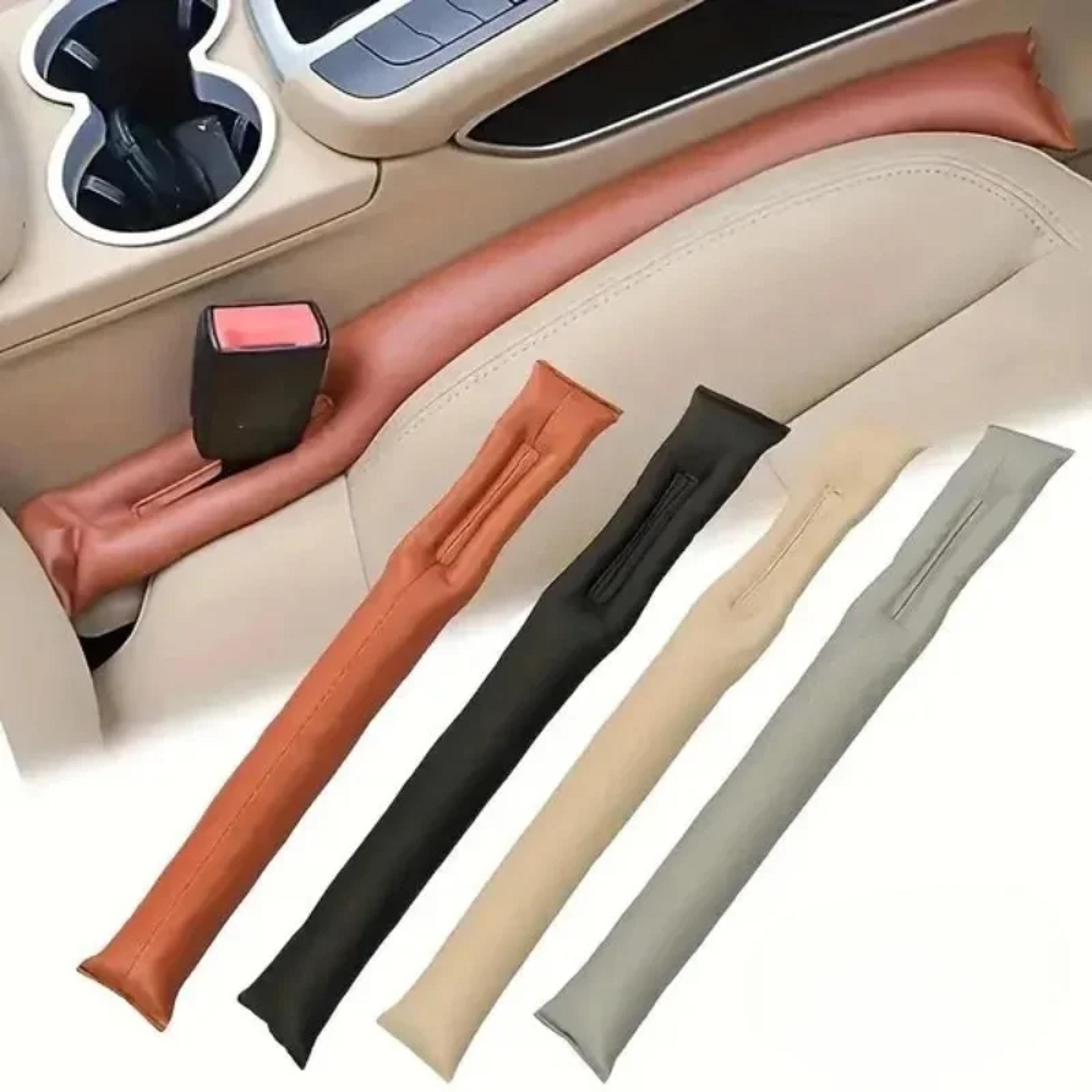 universal leather car seat gap filler soft seat gap pad for cars suvs & trucks