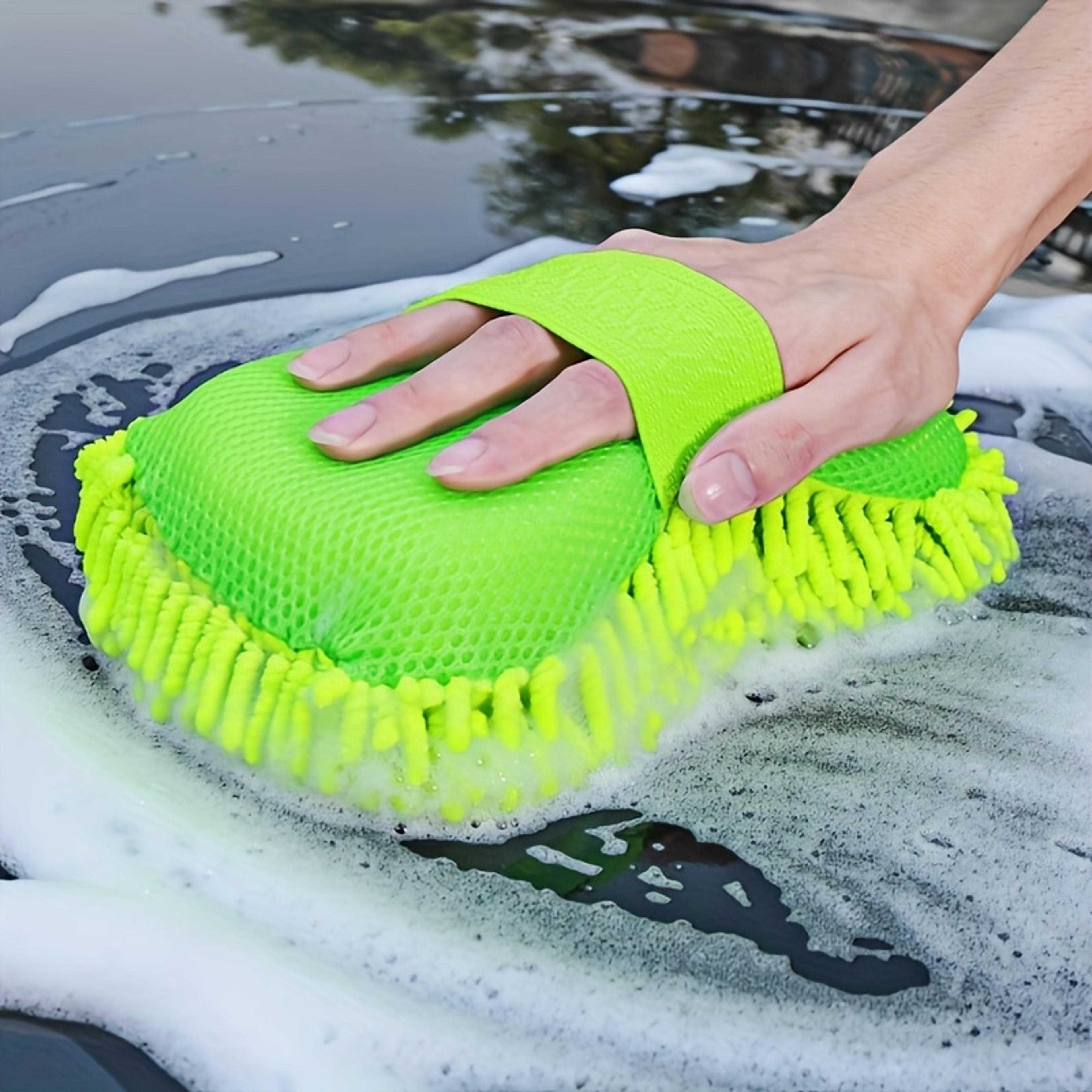 car wash sponge with ergonomic handle scratch resistant coral fiber car cleaning sponge for auto detailing
