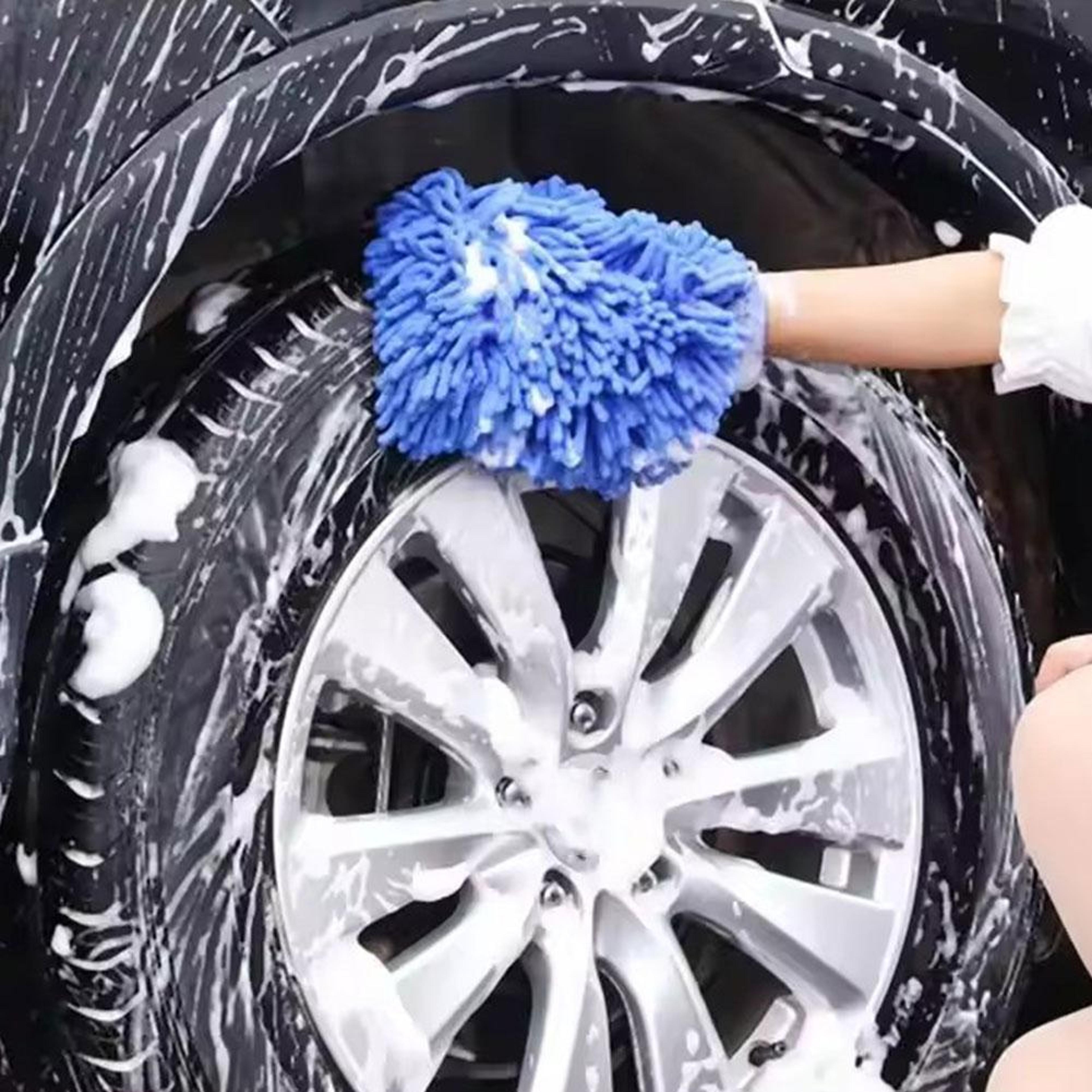 microfiber car wash mitt scratch free car cleaning glove for auto detailing & waxing