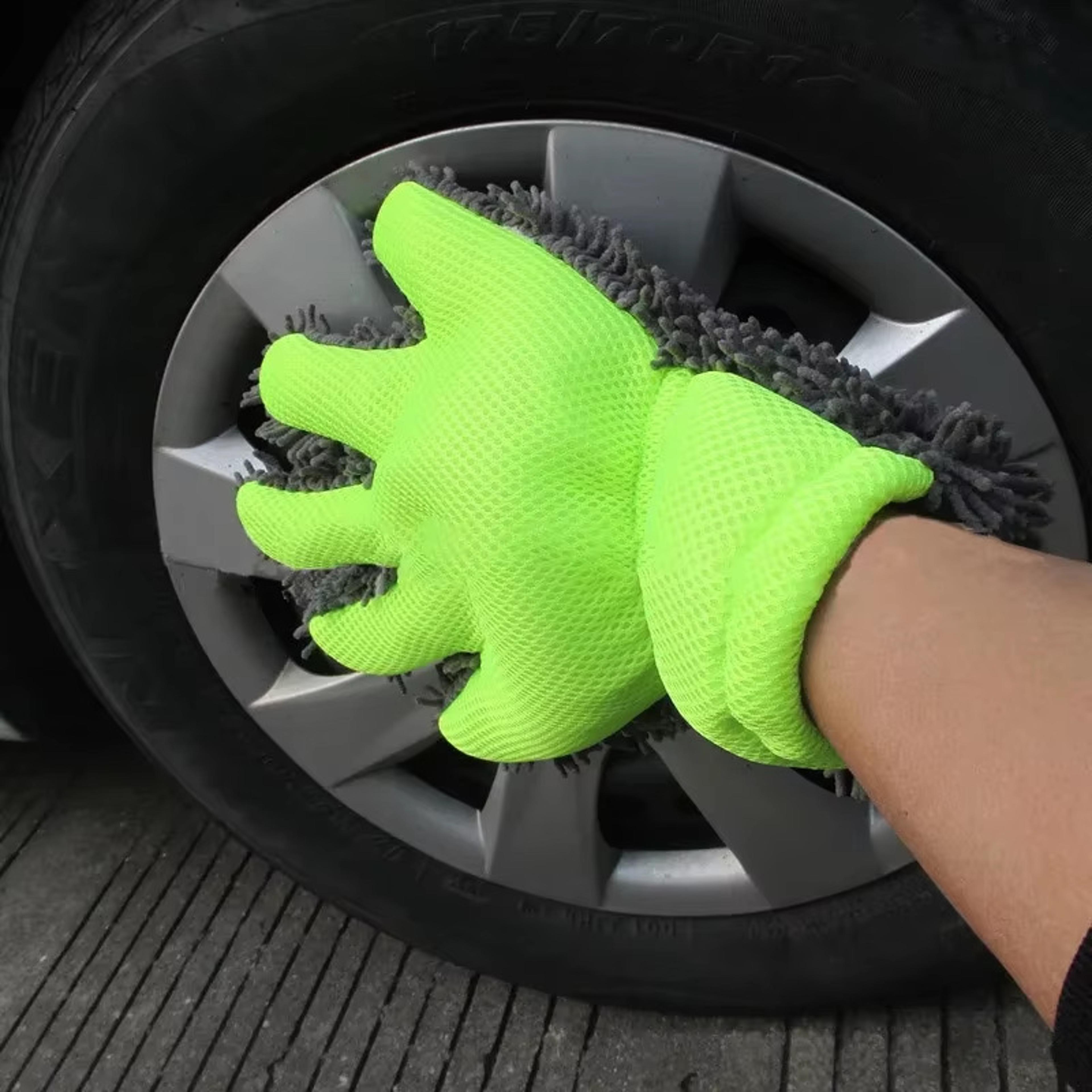 car wash mitt scratch free microfiber car wash glove for auto detailing & home cleaning
