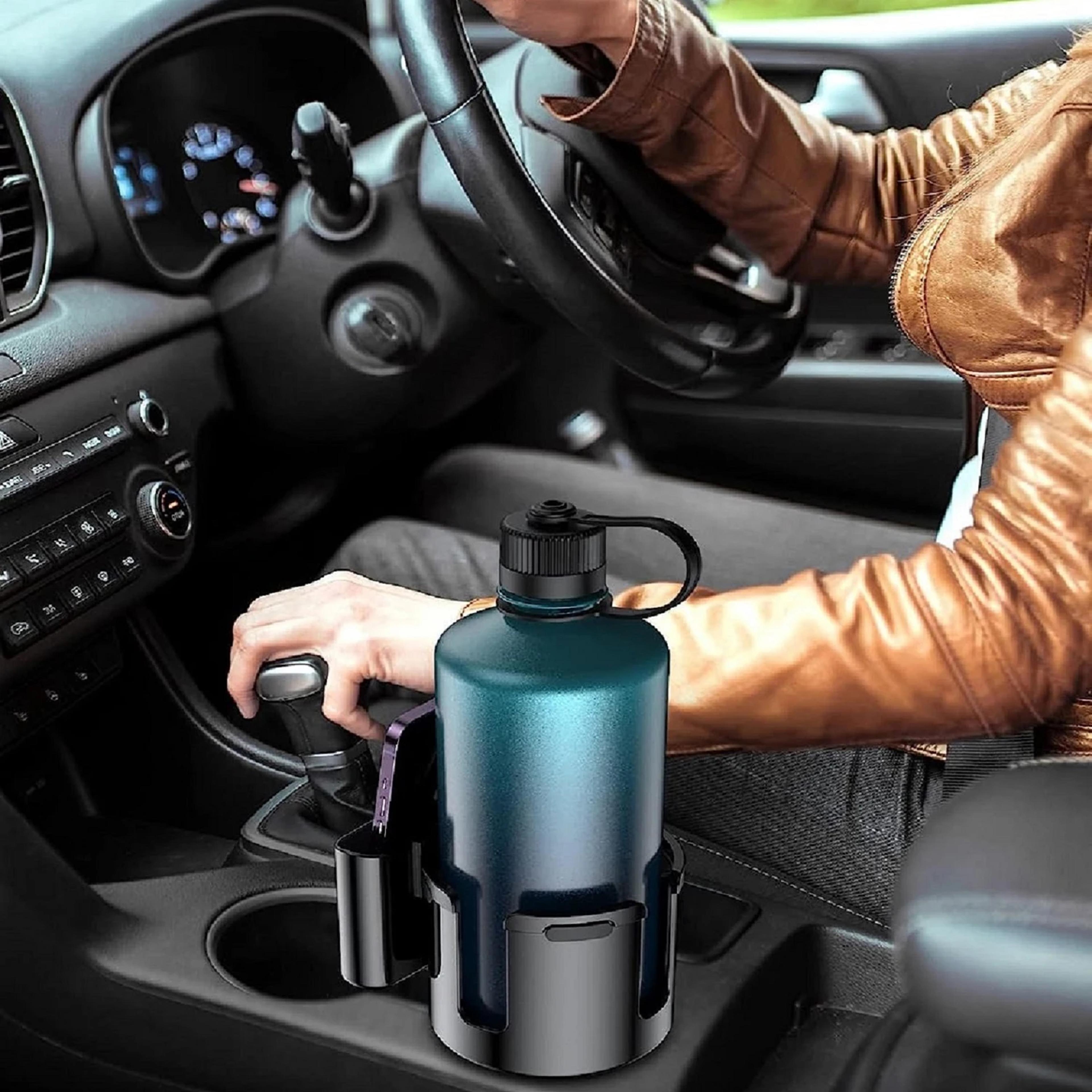 car cup holder expander with phone holder multipurpose cup holder adapter organizer
