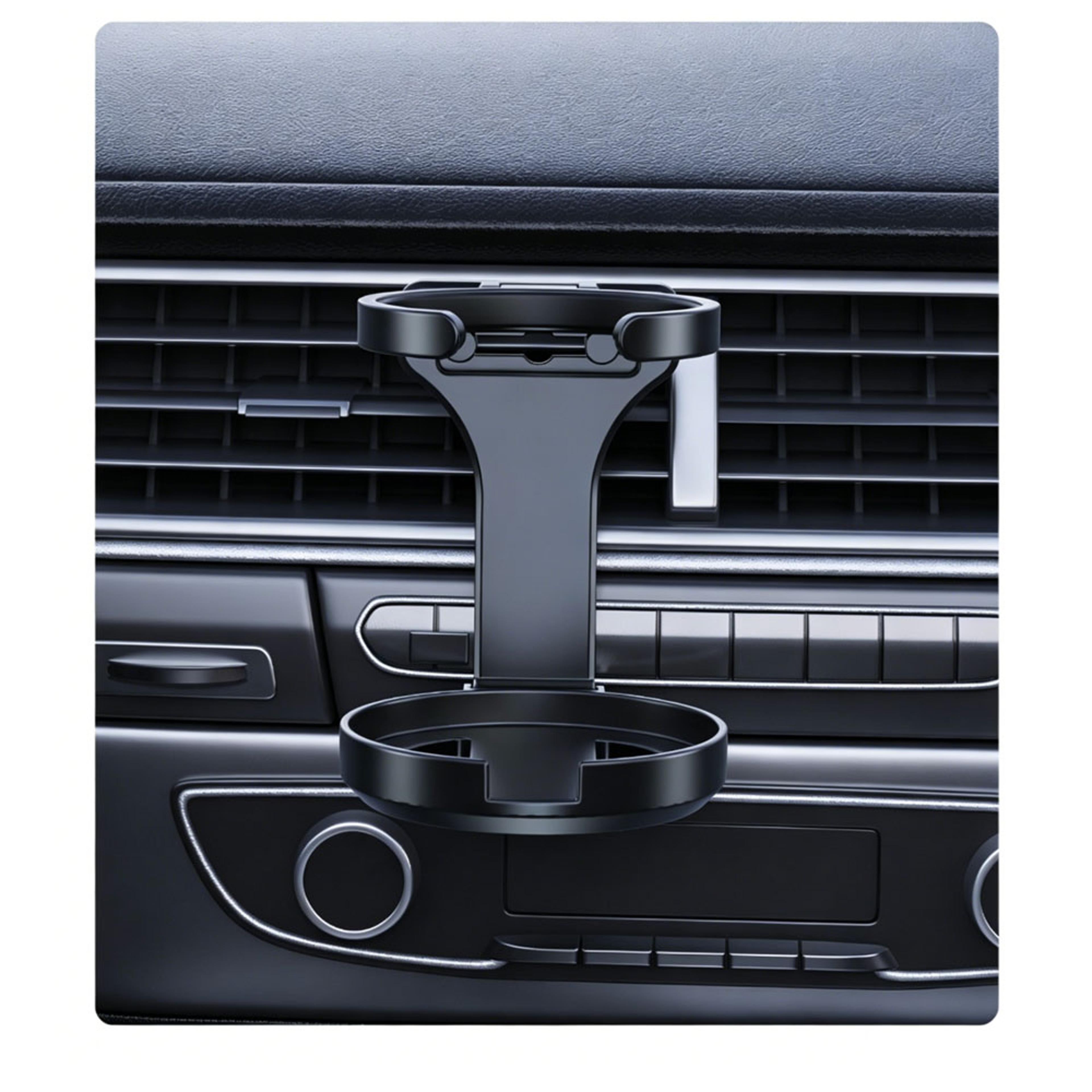adjustable car vent cup holder for bottles & cans with secure sponge grip