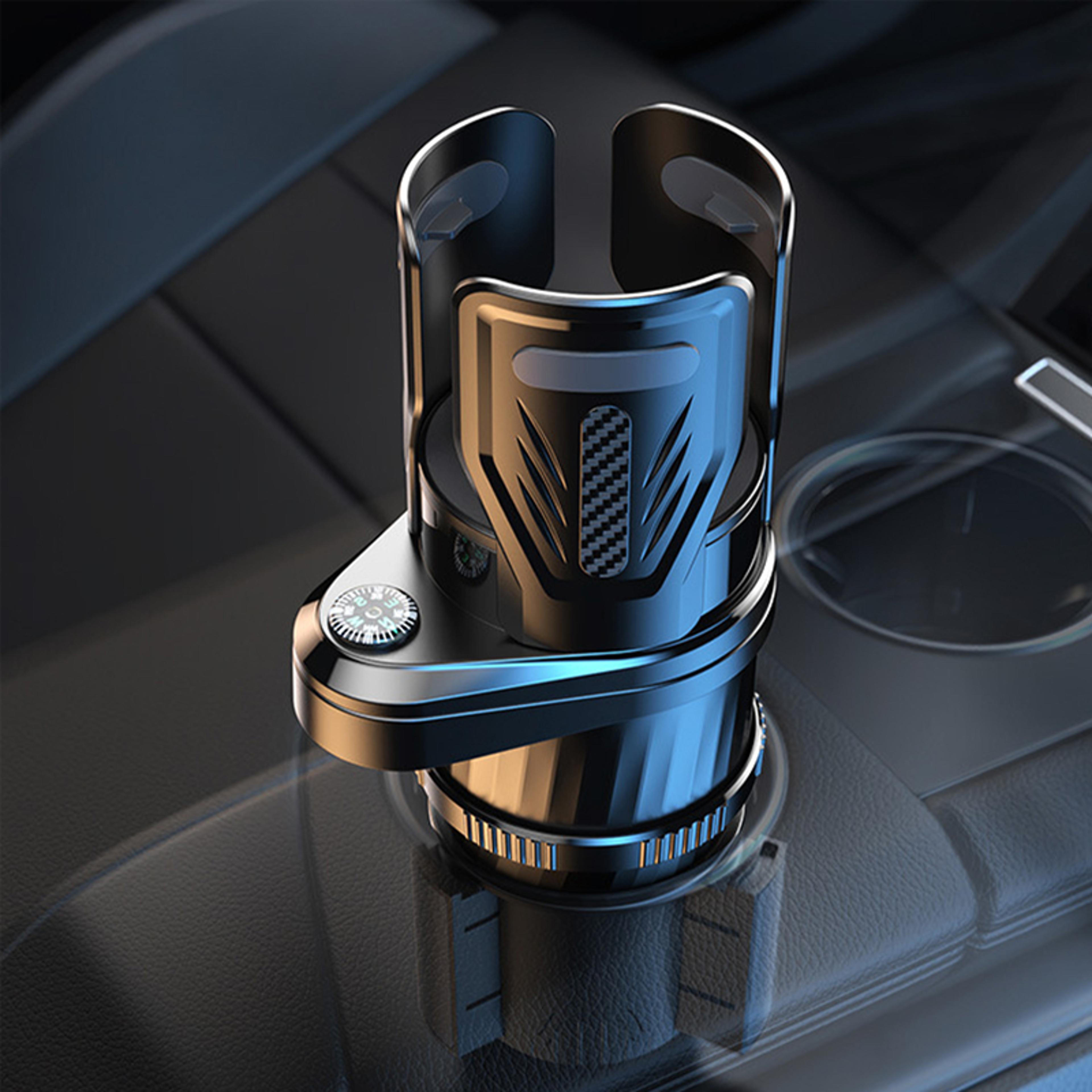 car cup holder expander with phone holder & bottle organizer adapter