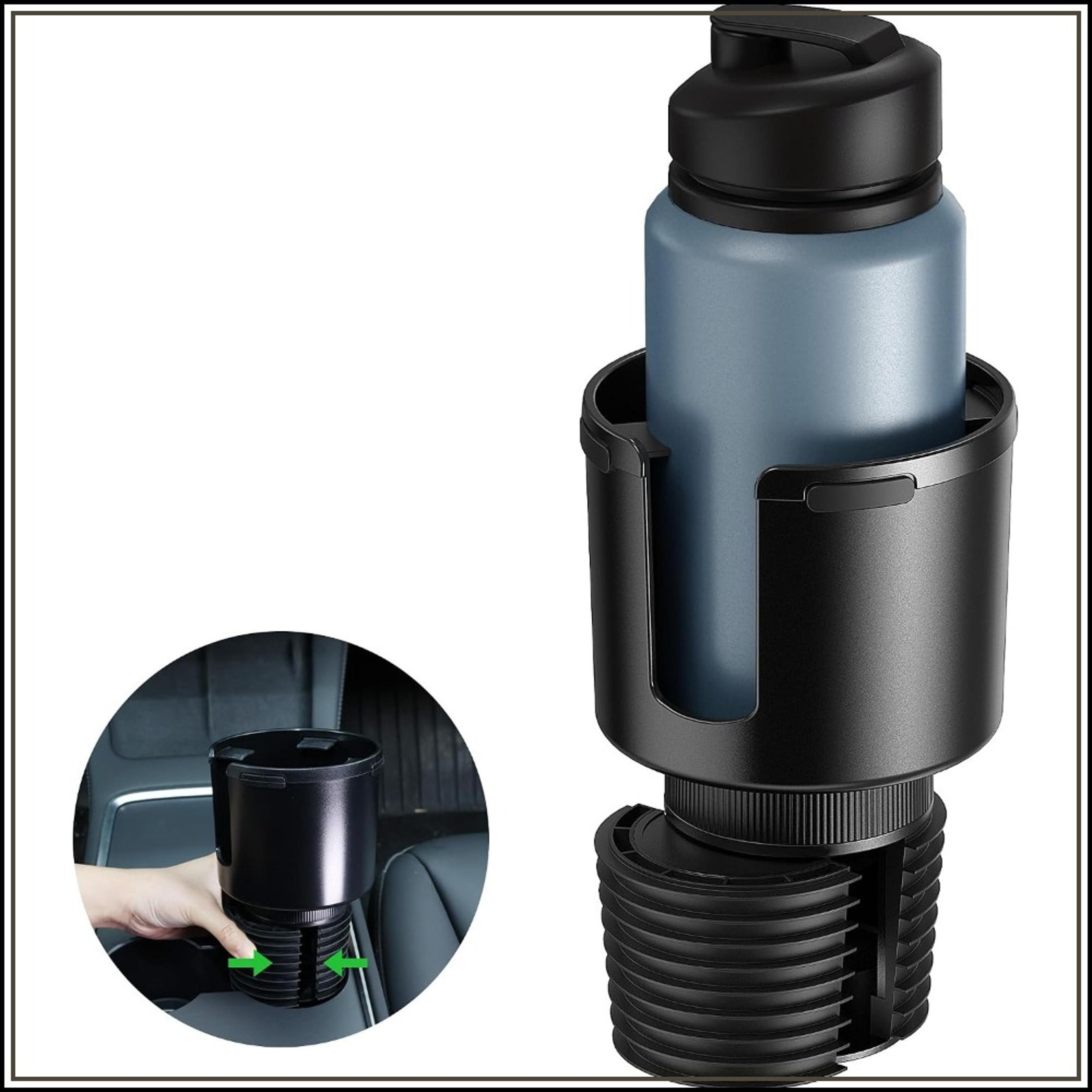 quick install car cup holder expander for stanley yeti & owala bottles with offset design