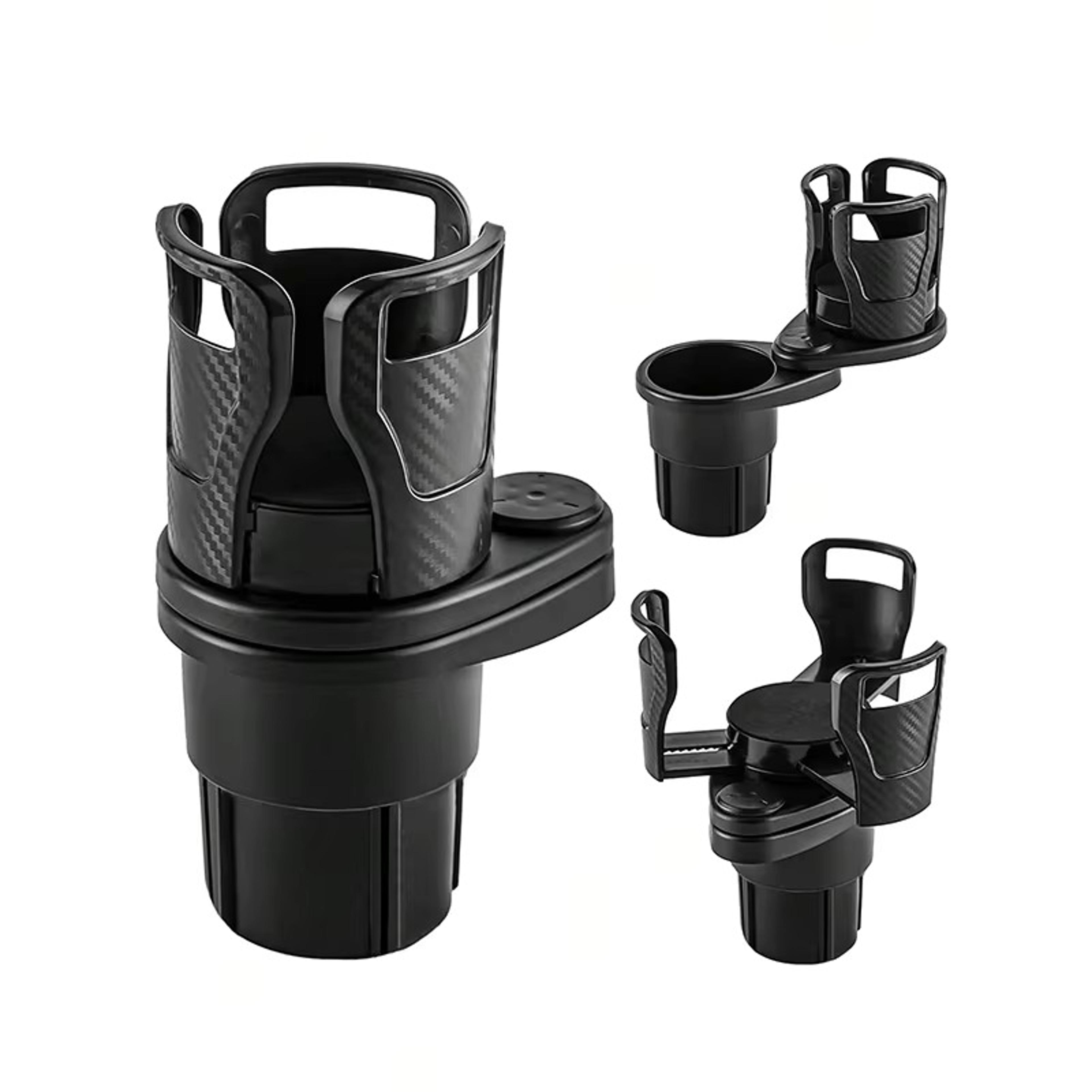 car cup holder expander with phone mount adjustable dual cup organizer