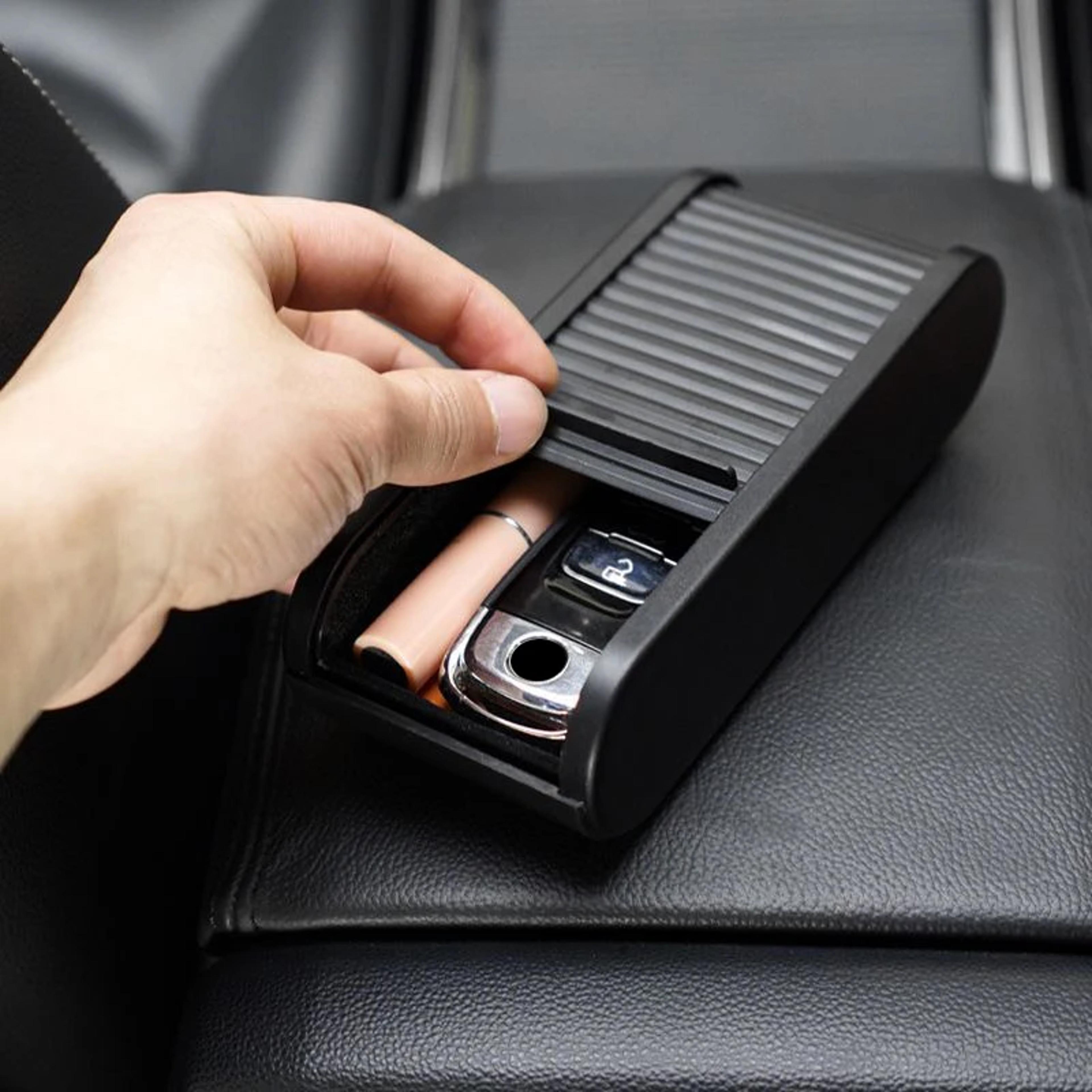 car center console organizer tray storage box phone sunglasses holder