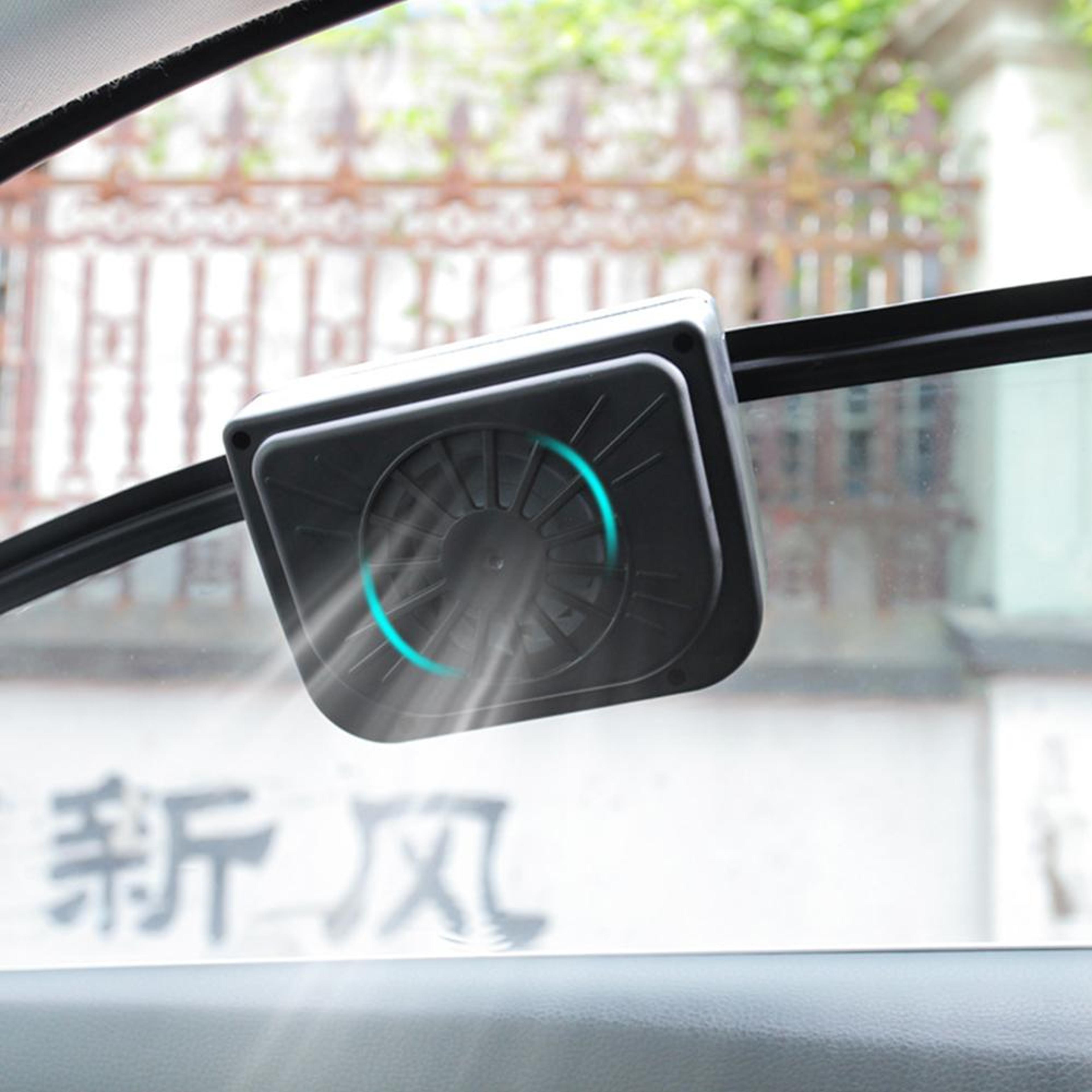solar powered car air vent fan cooling ventilation exhaust fan for heat reduction & fresh air circulation