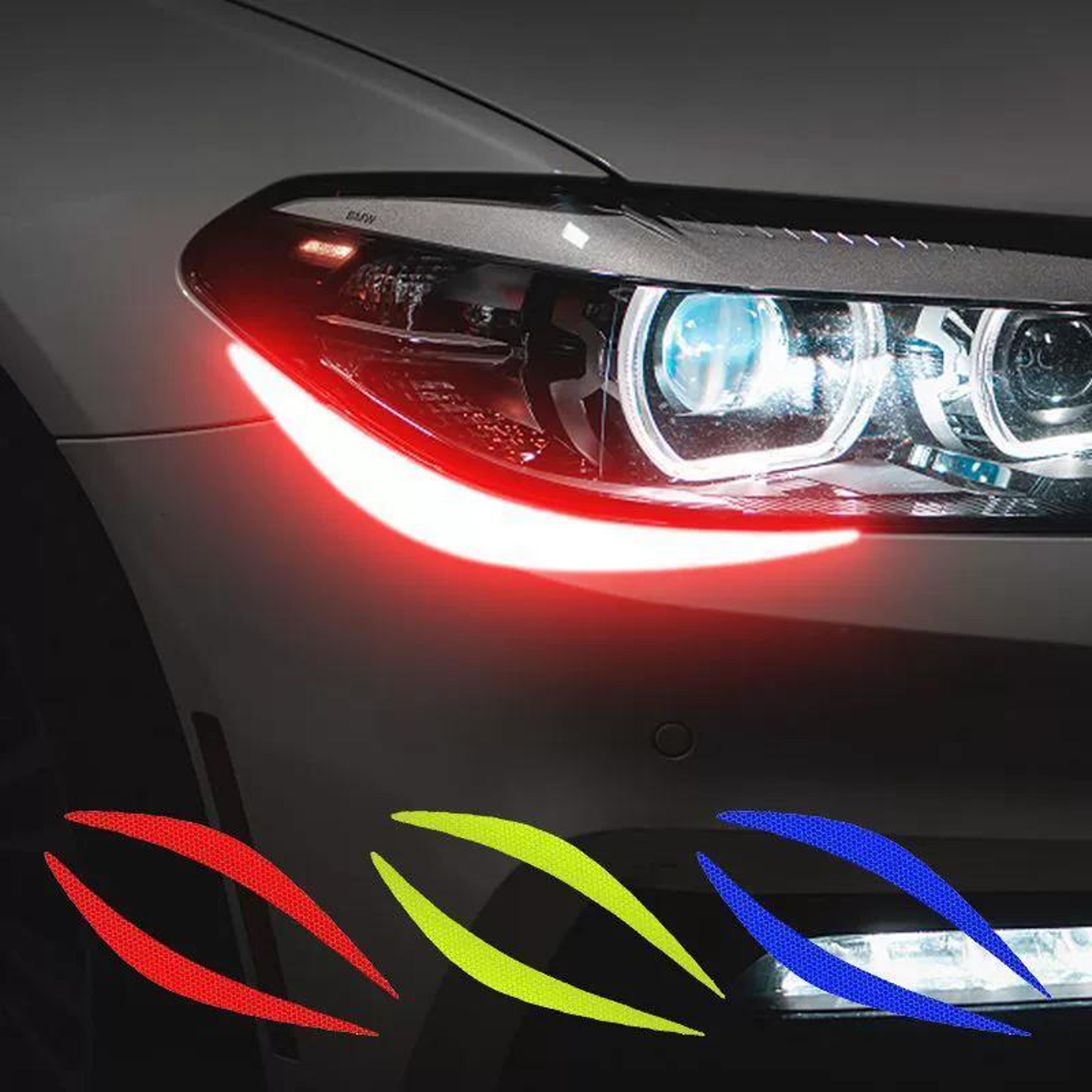 reflective car headlight stickers creative eye catching hood decoration