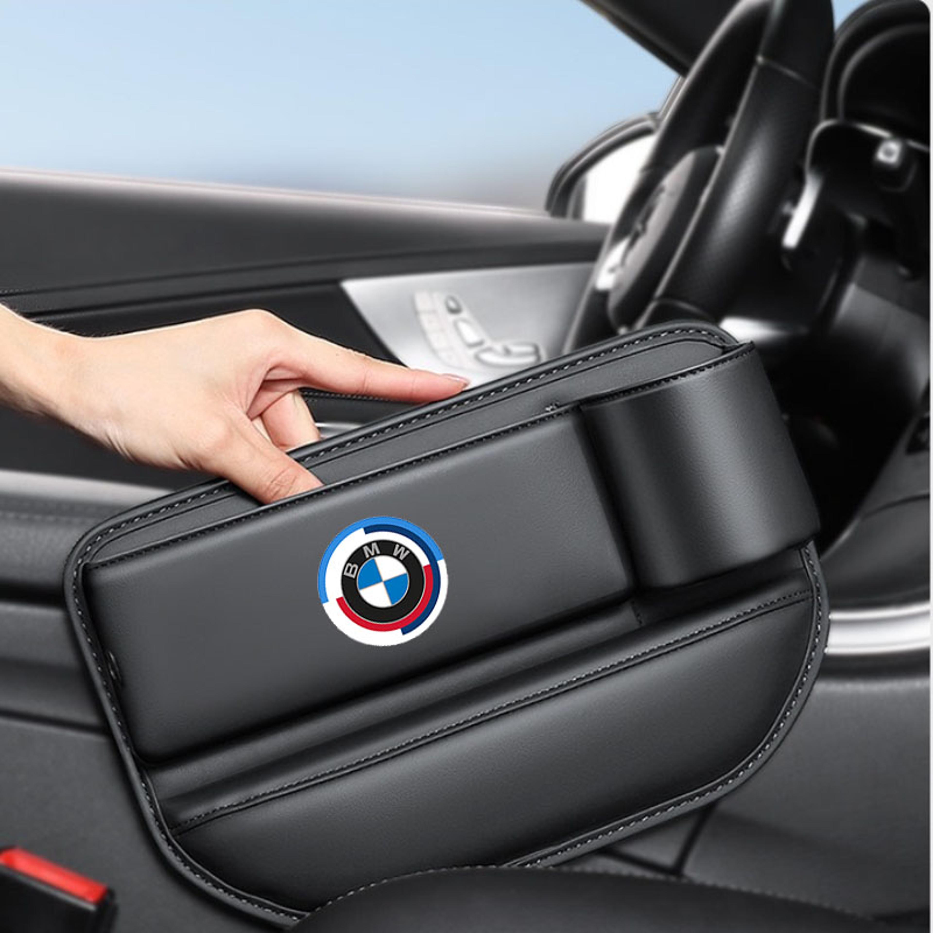 car seat crevice storage box with cup holder front seat organizer