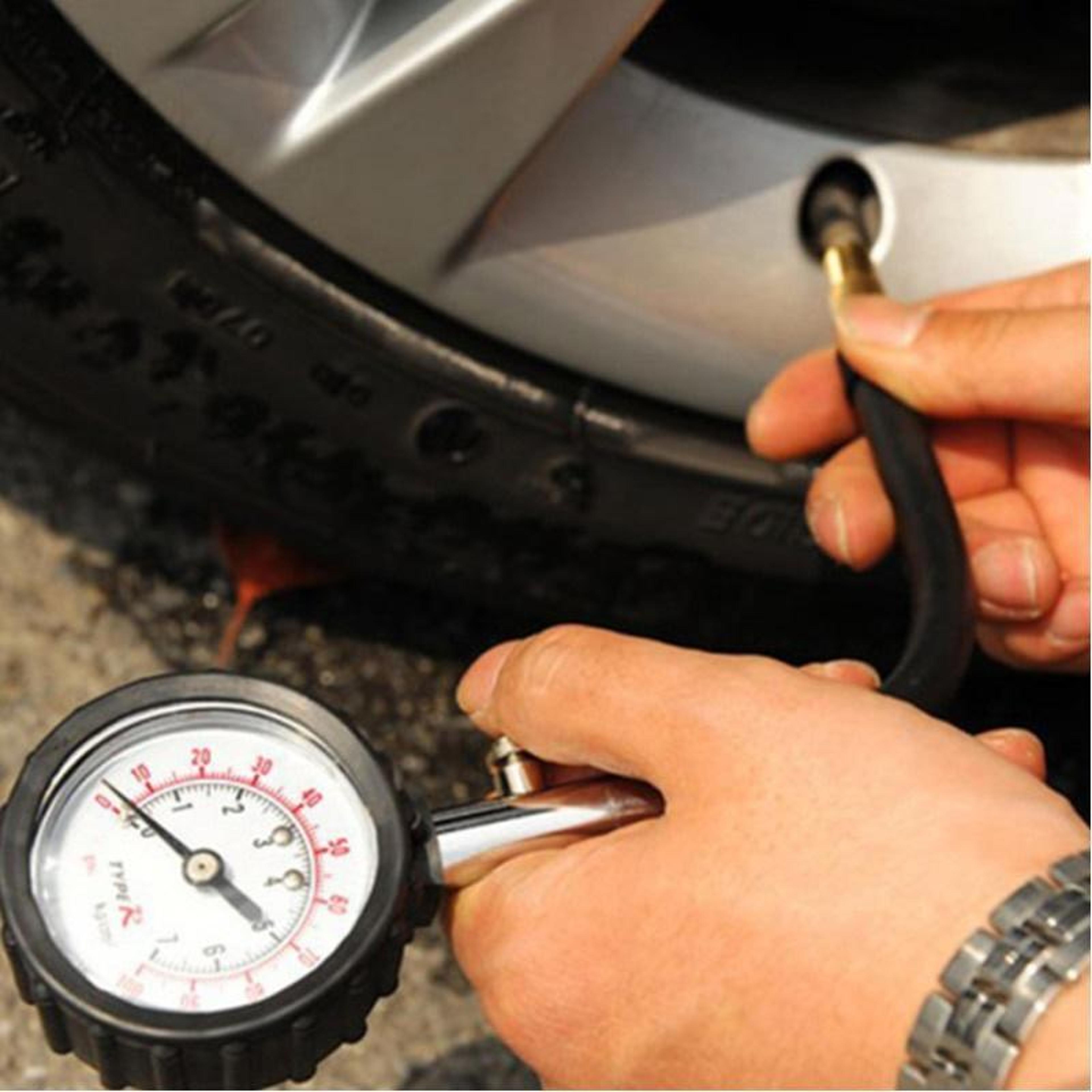 high precision tire pressure gauge psi long tube air tester for car motorcycle