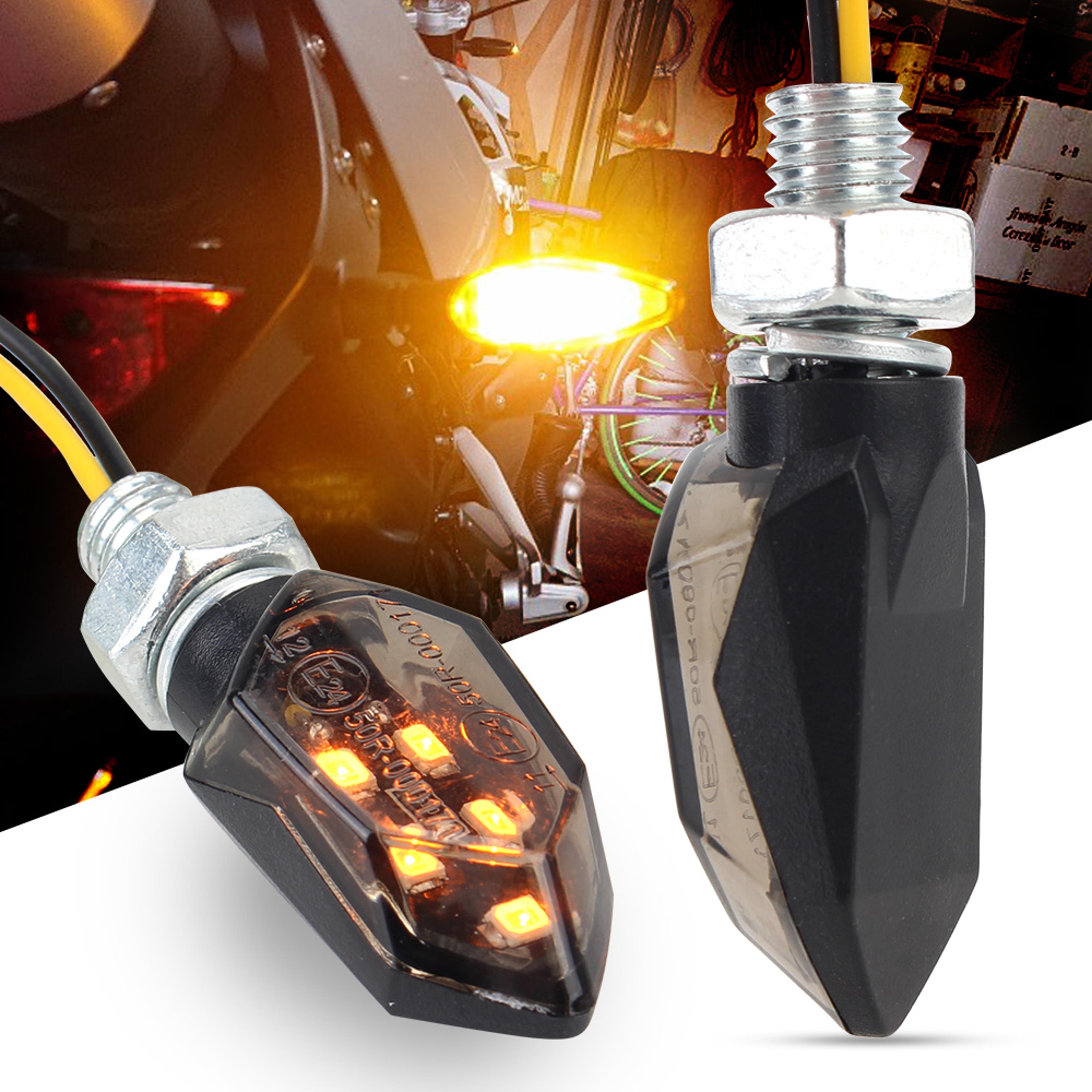 universal led turn signal lights for motorcycles super bright amber blinker indicators