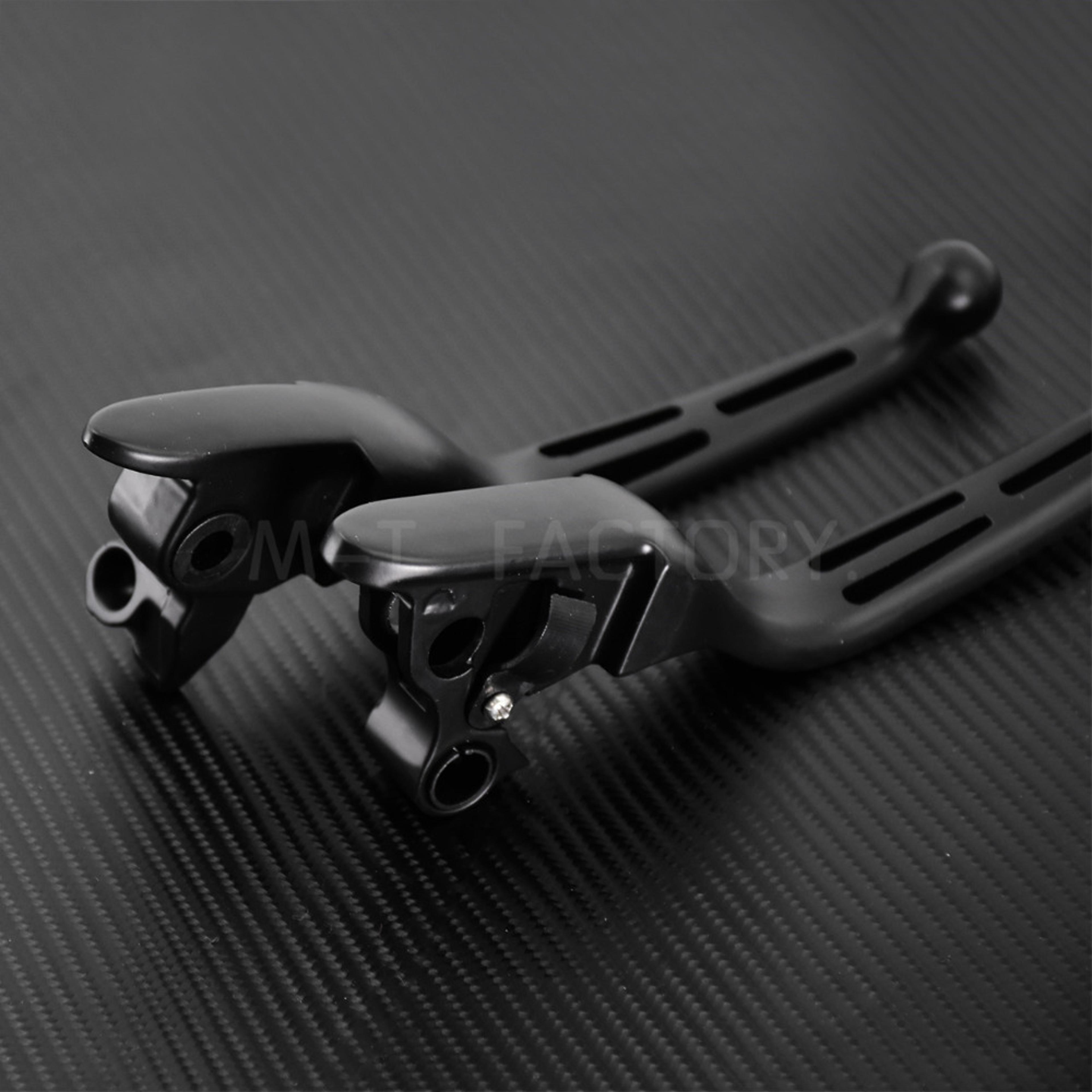 harley touring motorcycle brake clutch levers set black chrome replacement