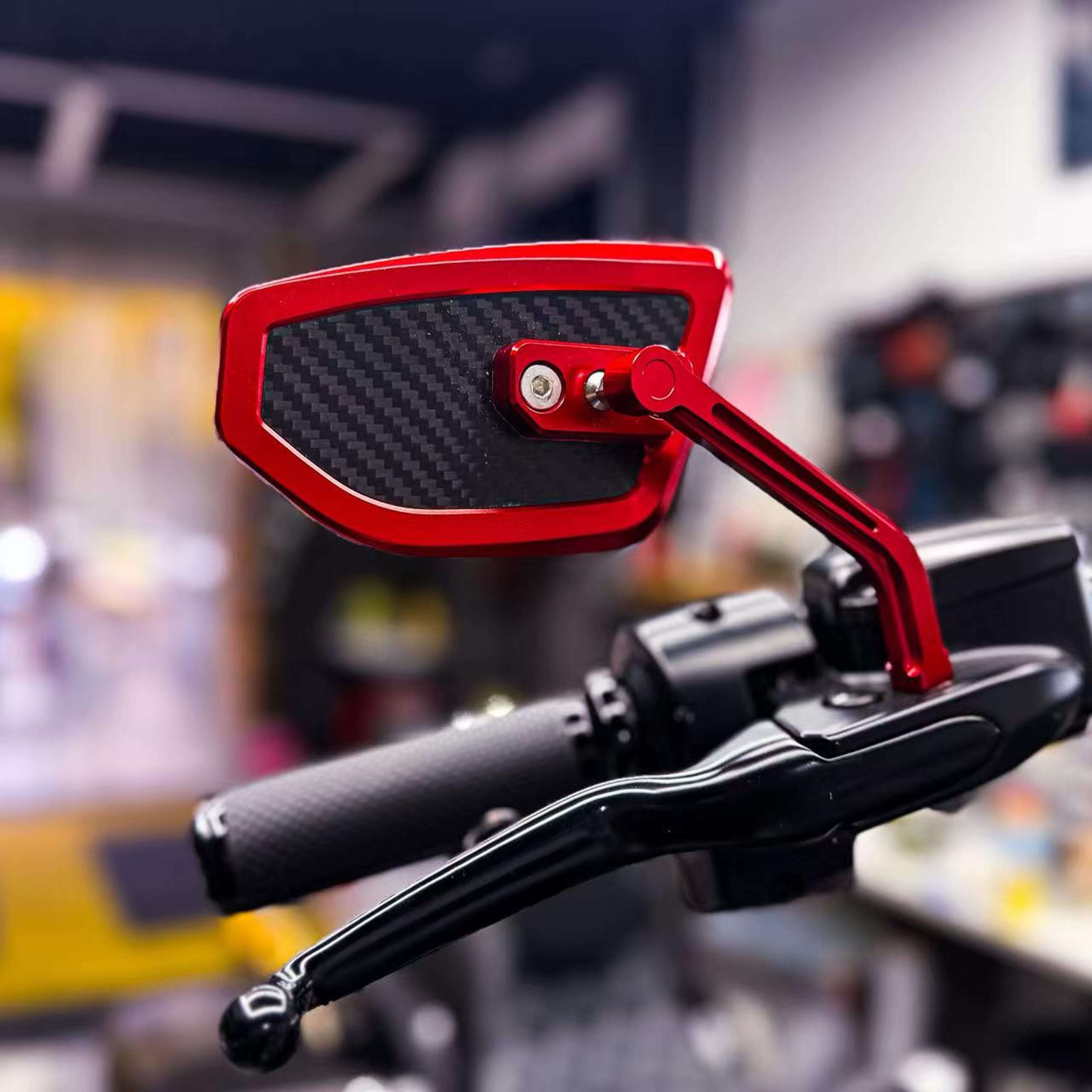 carbon look motorcycle rear view mirrors universal performance mirrors for harley