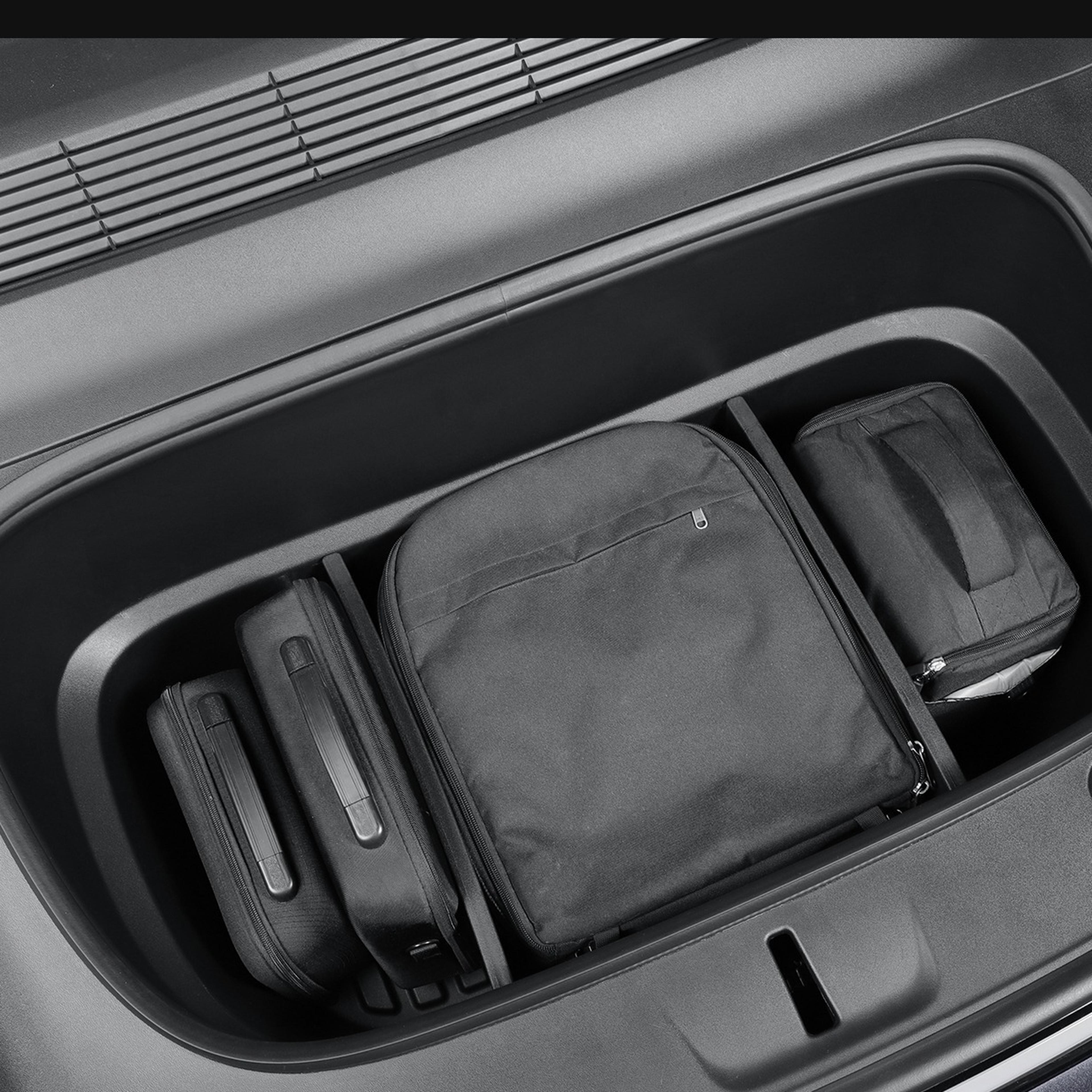 tesla model frunk storage organizer front trunk partition