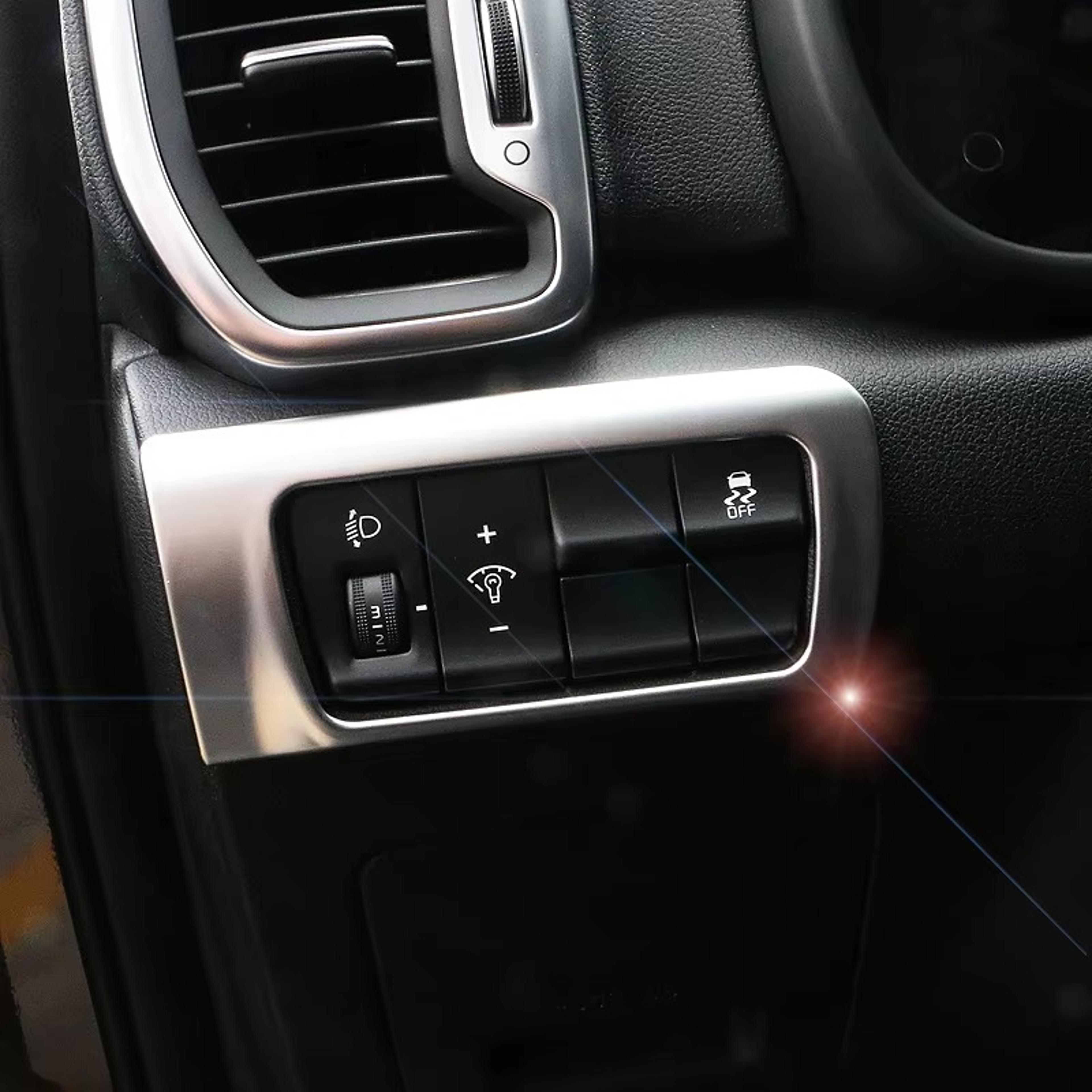 headlight switch trim silver interior accent cover