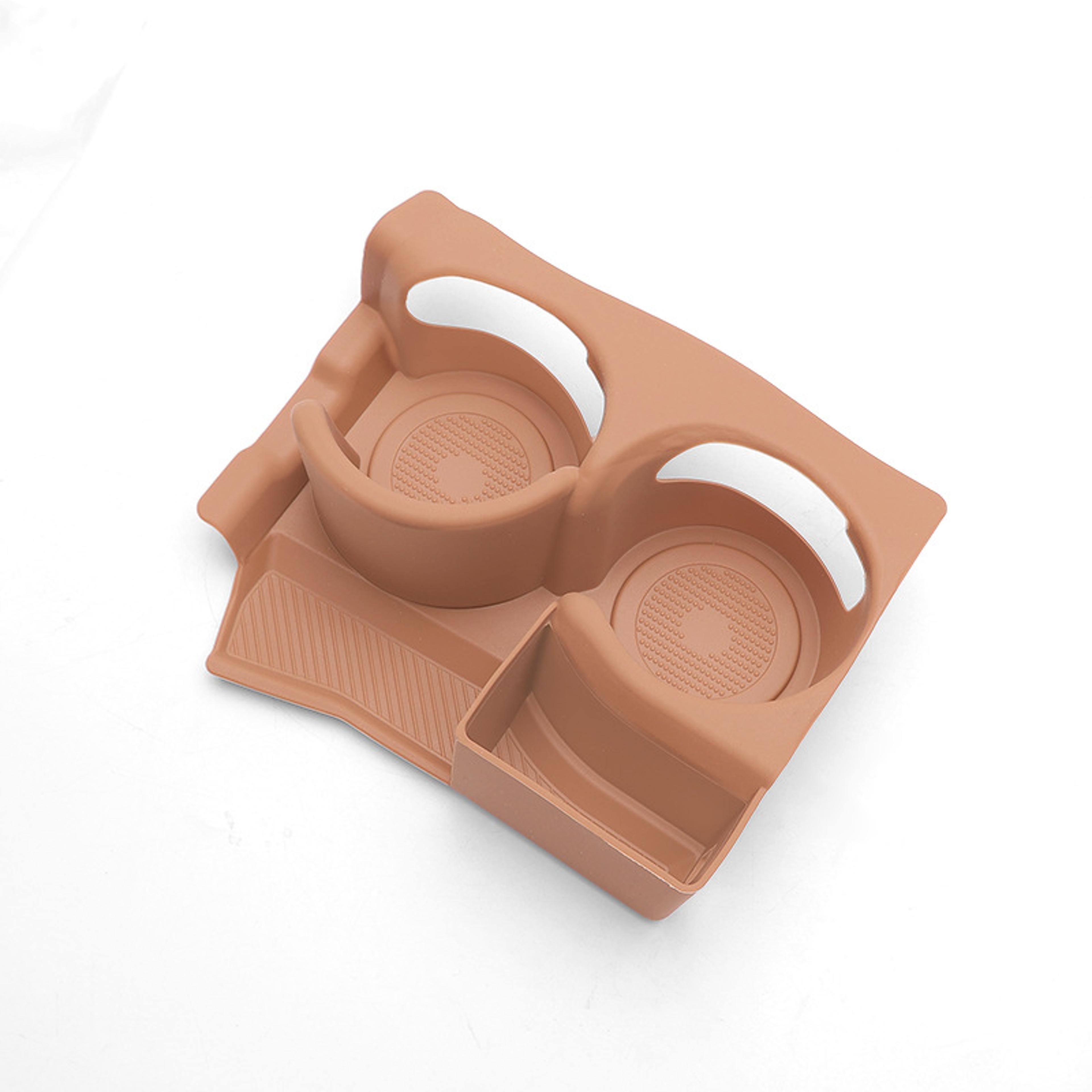 silicone cup holder insert and center console protector