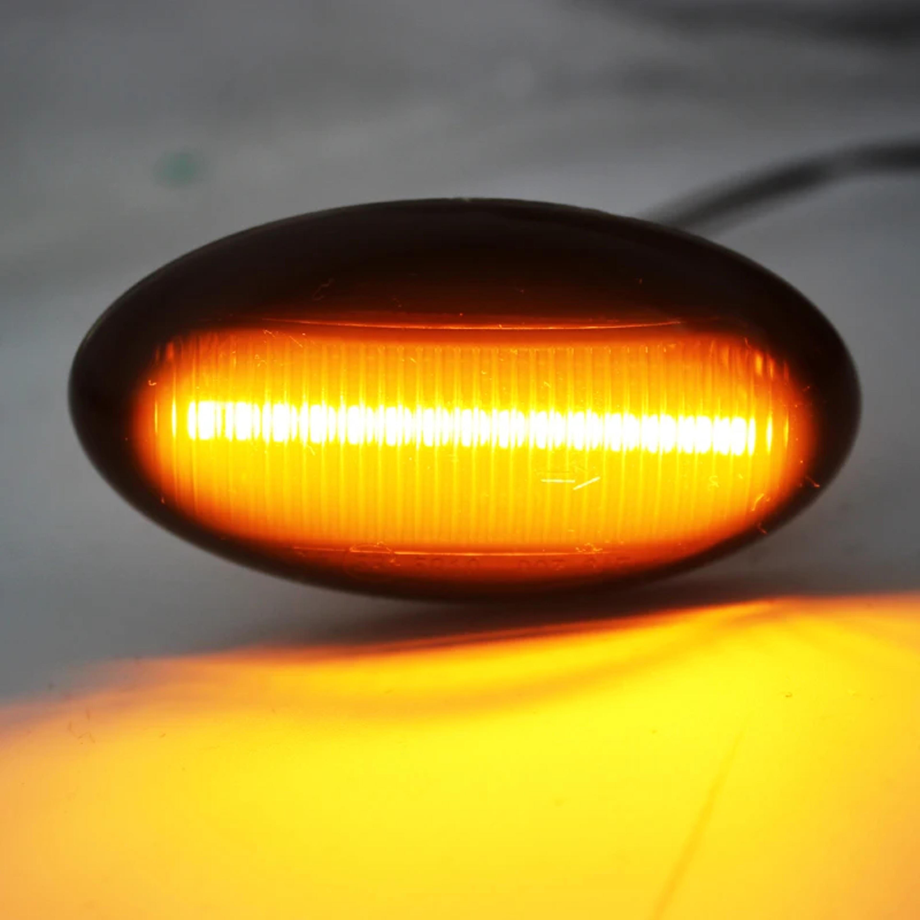 dynamic led side marker turn signal lights for peugeot