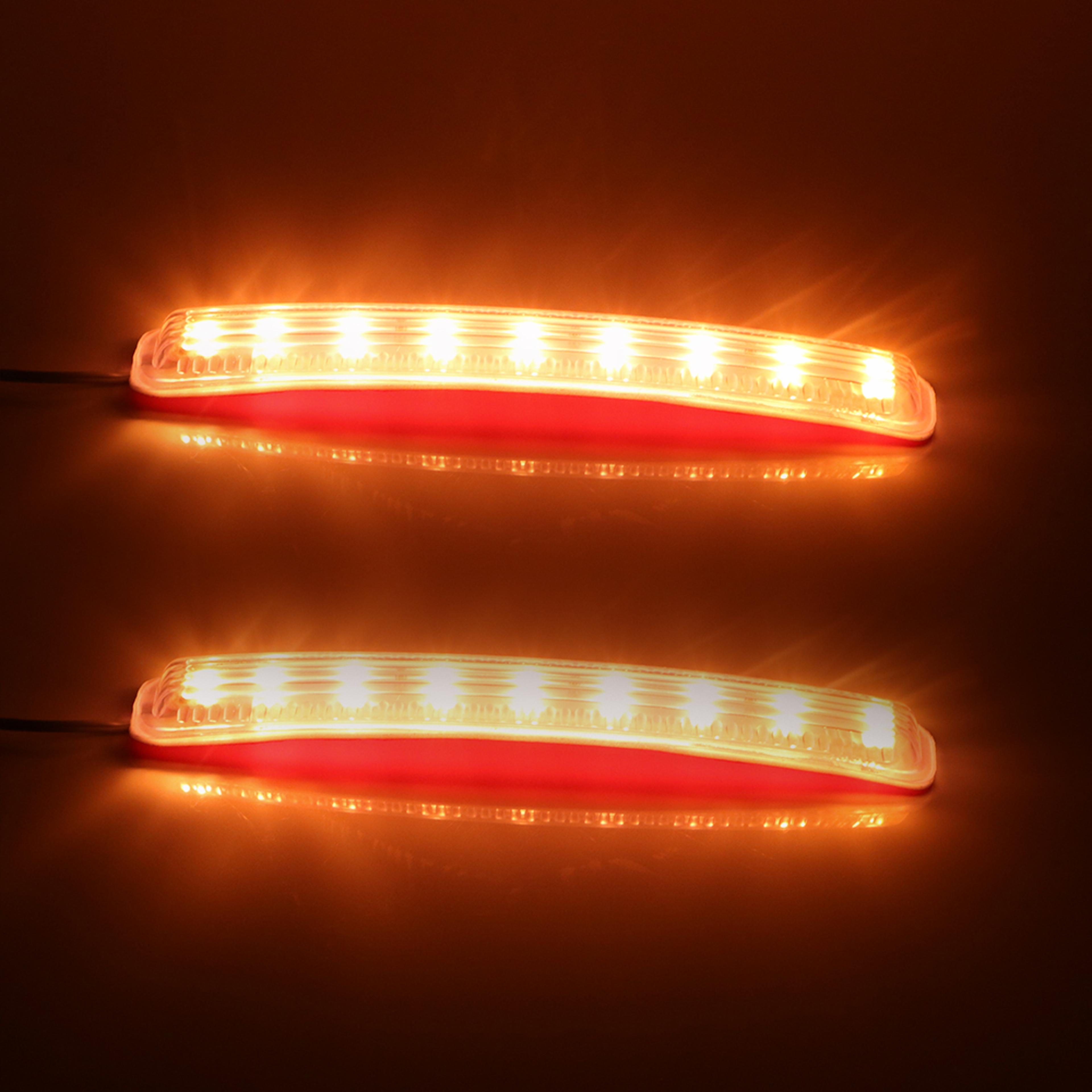 universal led mirror turn signal lights with smd amber indicators