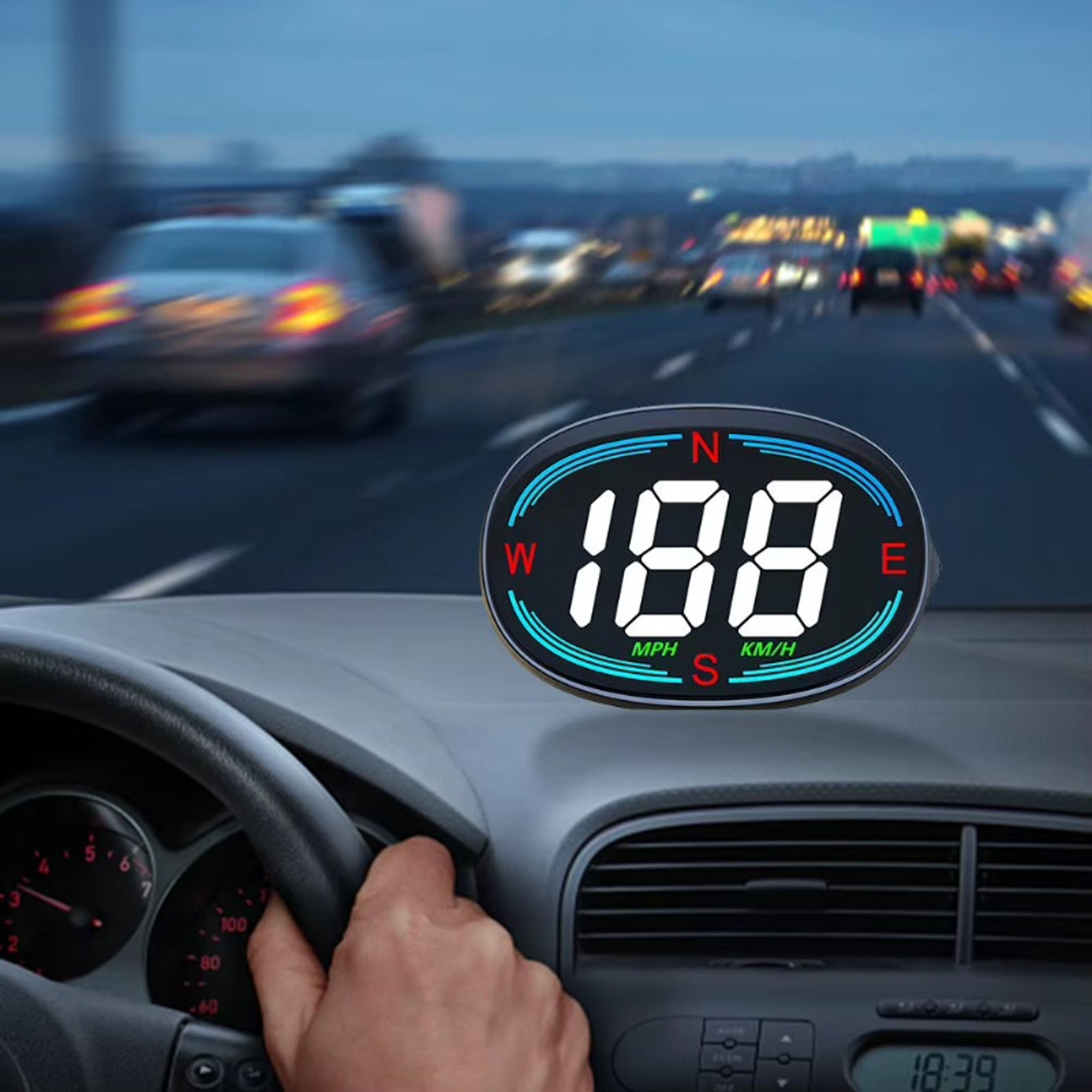 car hud digital speedometer with mph kmh display