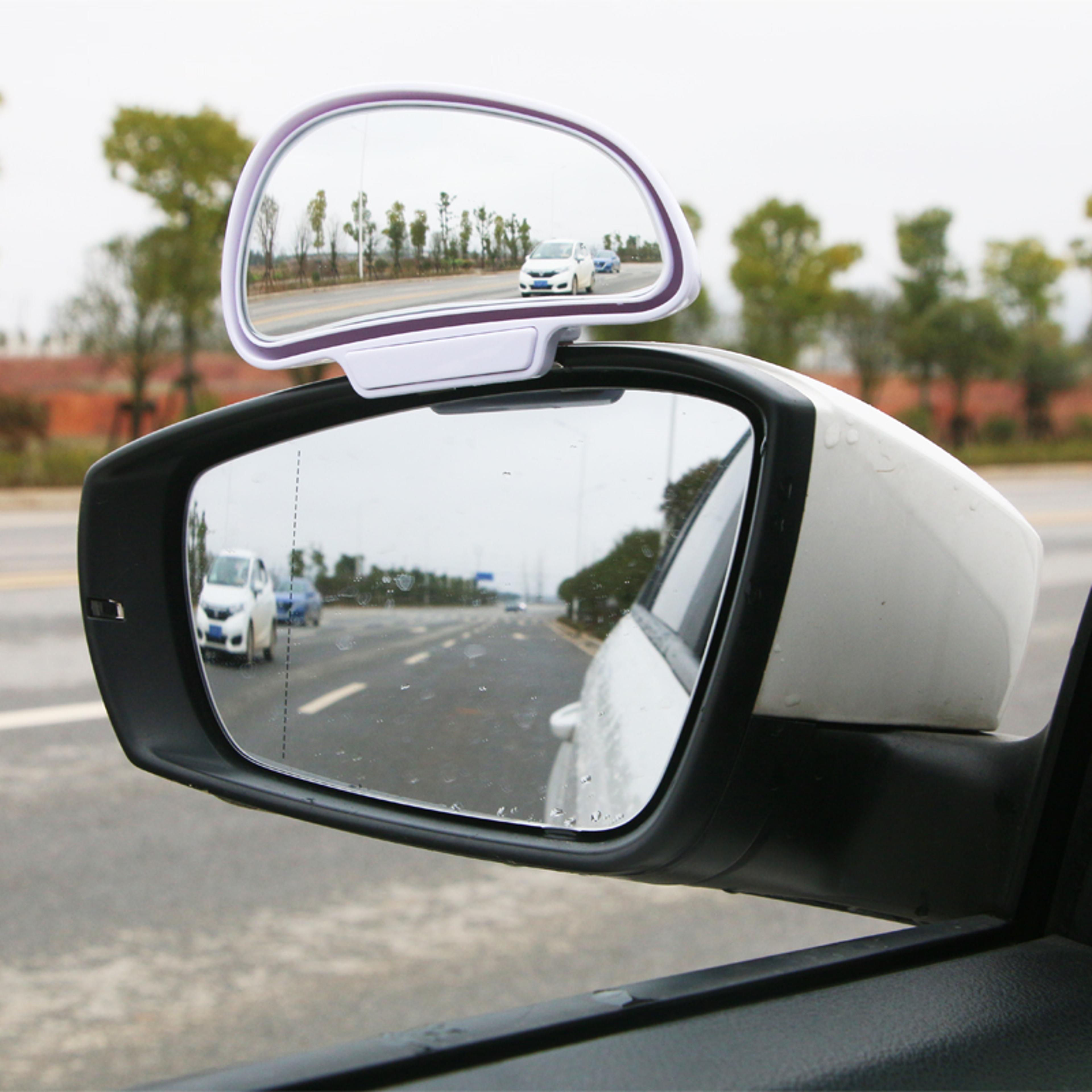 adjustable blind spot mirror with wide angle snap on design
