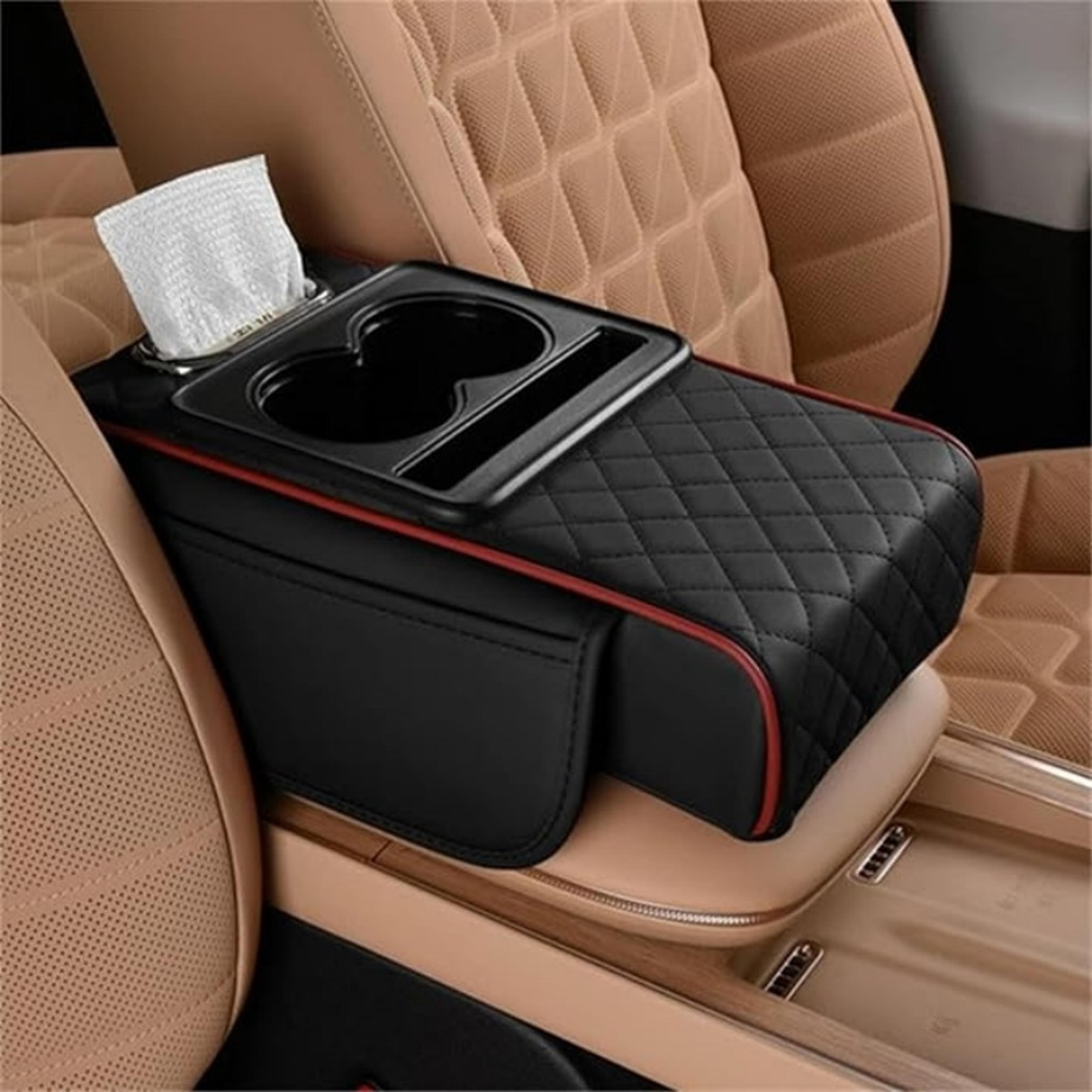 comfortguard universal leather car center console cover and armrest cushion
