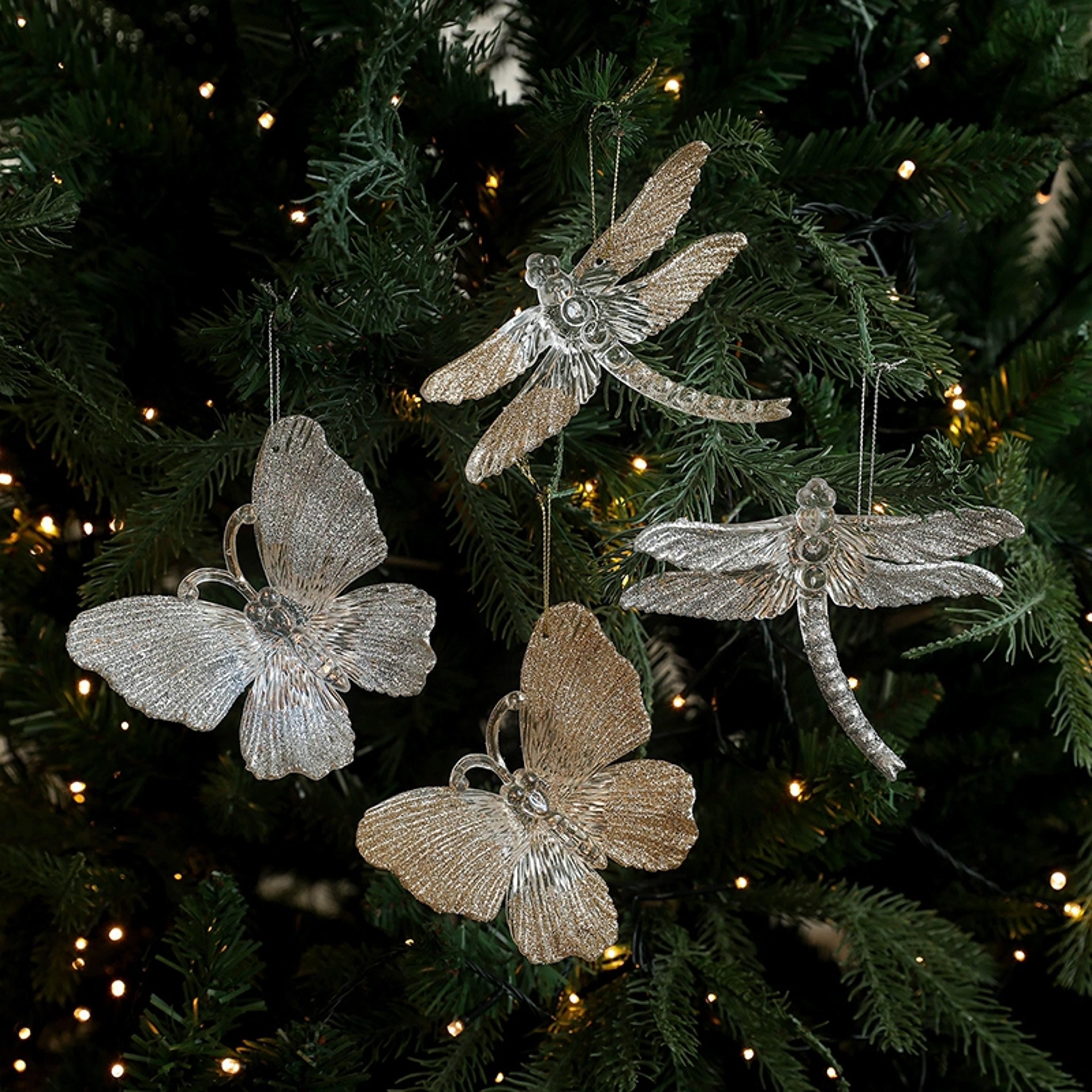 christmas butterfly ball ornament, party wall hanging pendant, new year decor accessories, festive holiday decoration