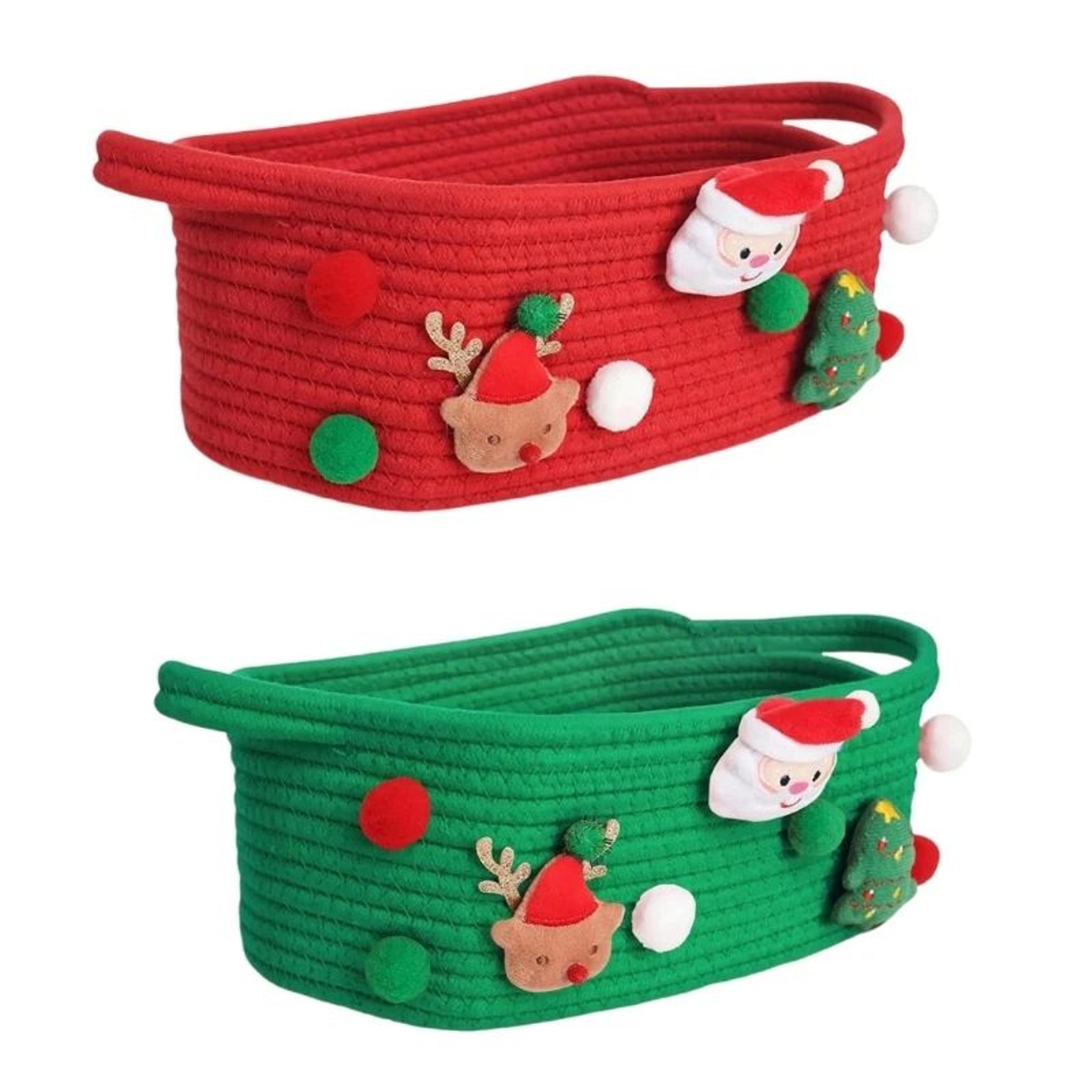 new holiday themed santa storage, christmas organization bin, gift and toy accessories container