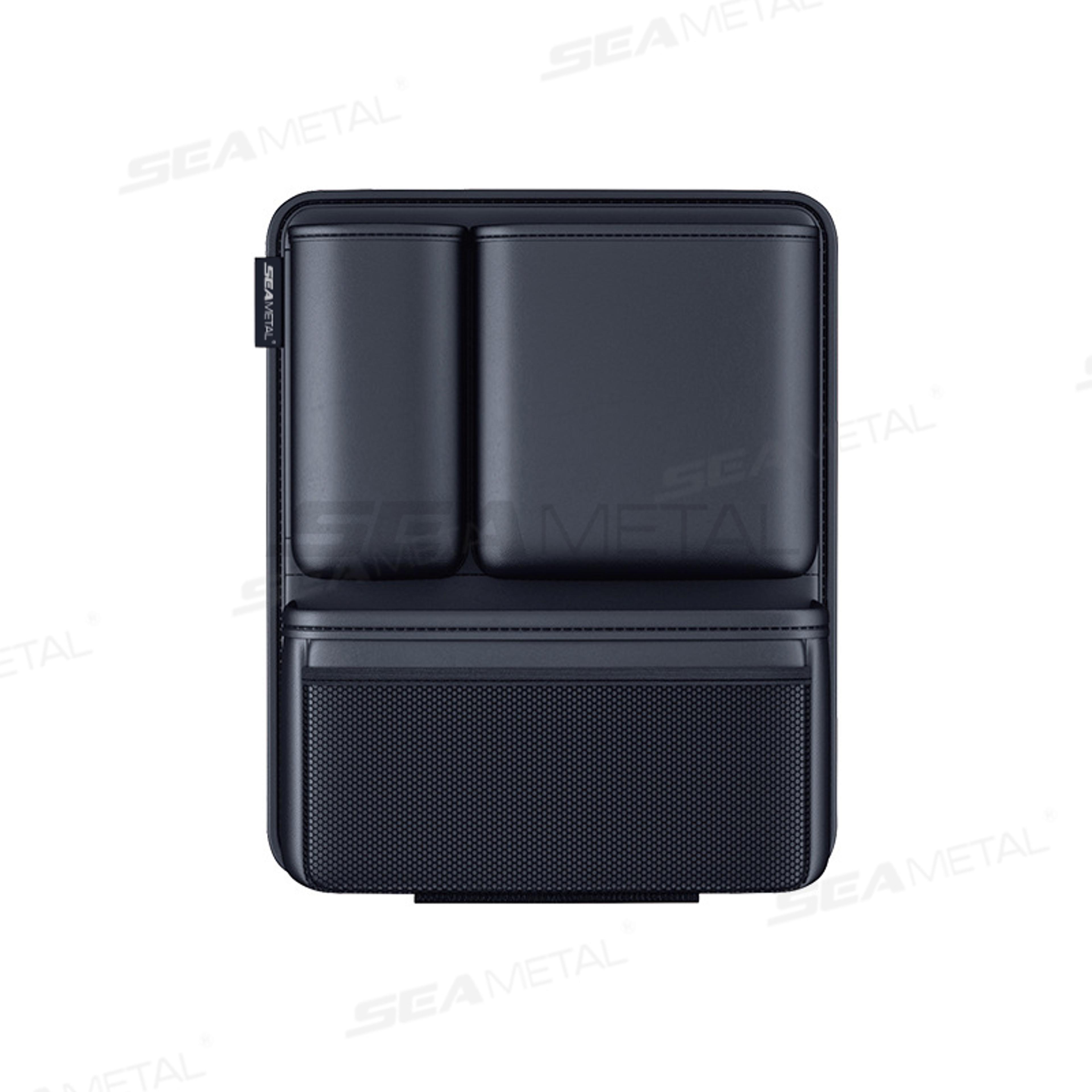 high-capacity car trunk leatherette storage bag, detachable auto seat back pocket for jeeps, hanging organizer