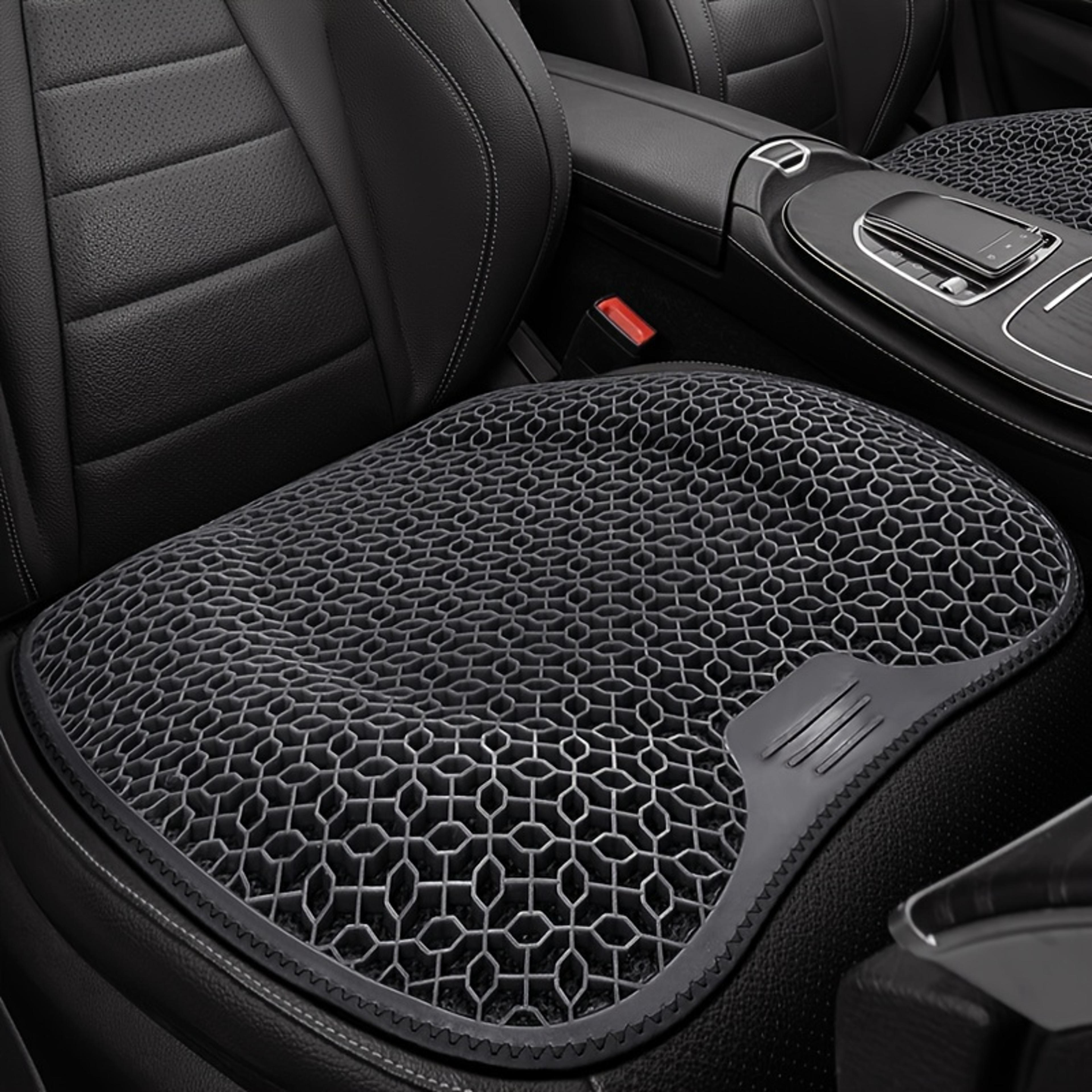 1pc gel seat cushion, honeycomb design for car office, ergonomic support & lightweight