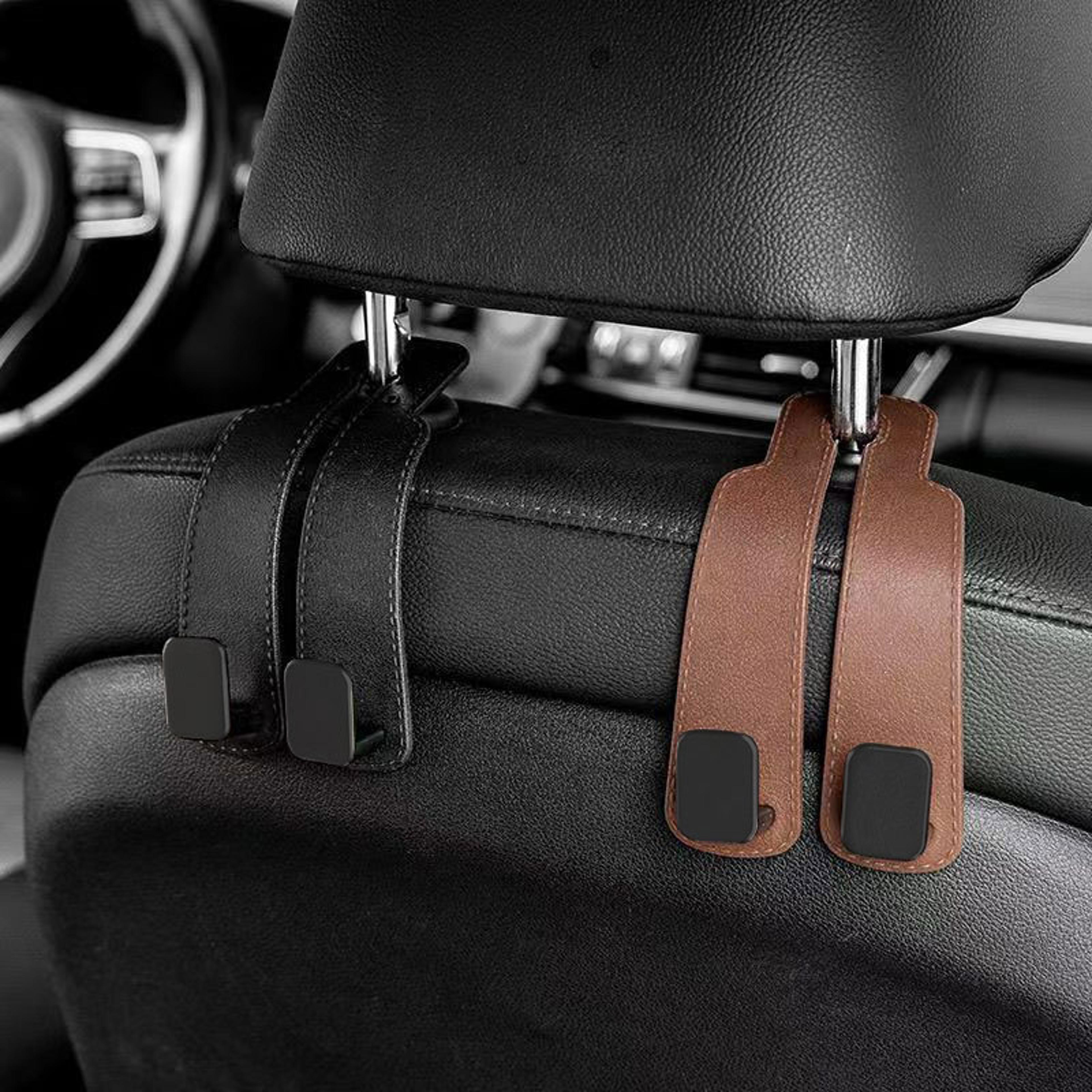 seat back organizer holder clips auto fastener hooks, car headrest hooks hanger for bags