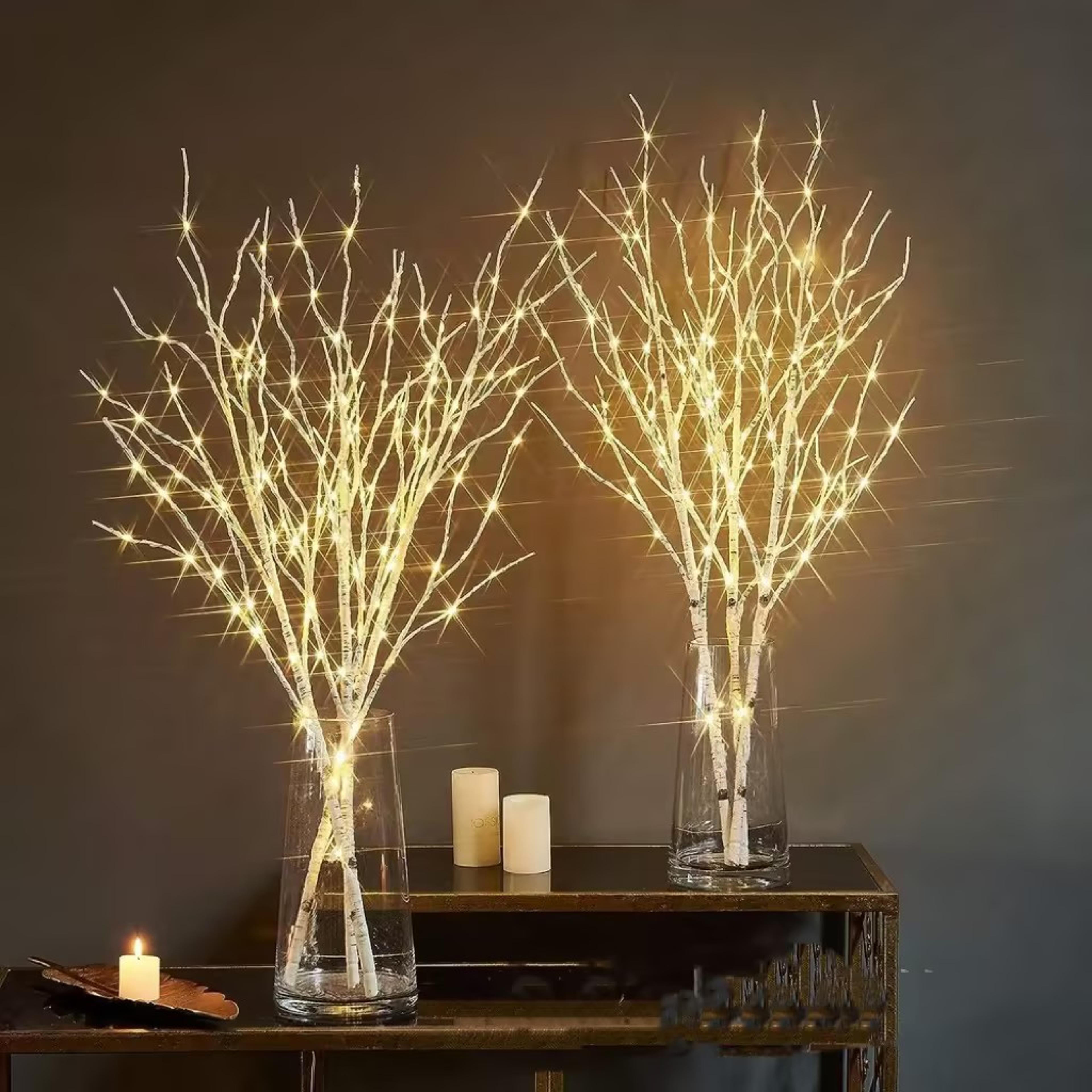 white birch branch light, led festive lights for christmas party, outdoor wedding decoration