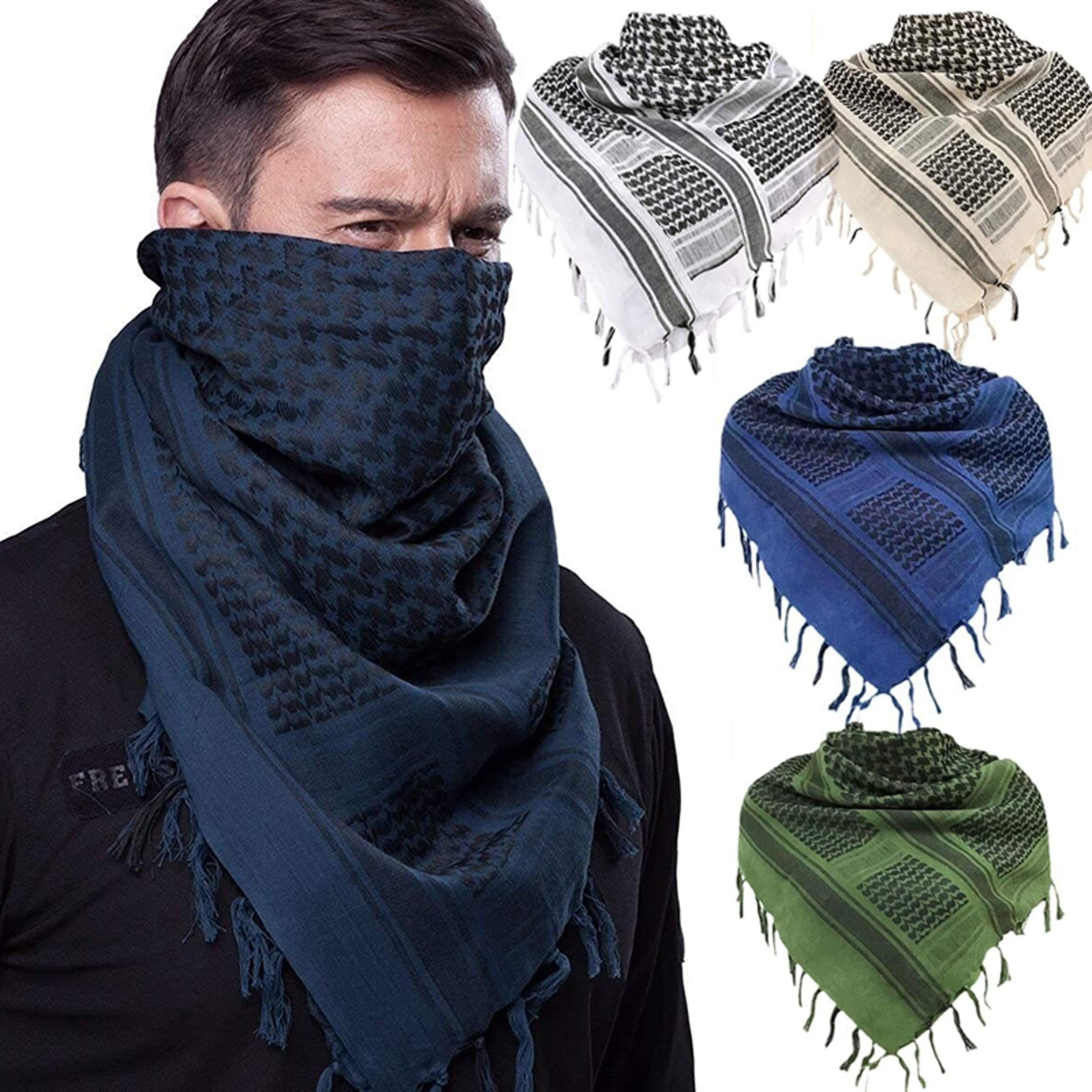 arab wrap tactical shemagh hunting scarf desert head neck with tassel