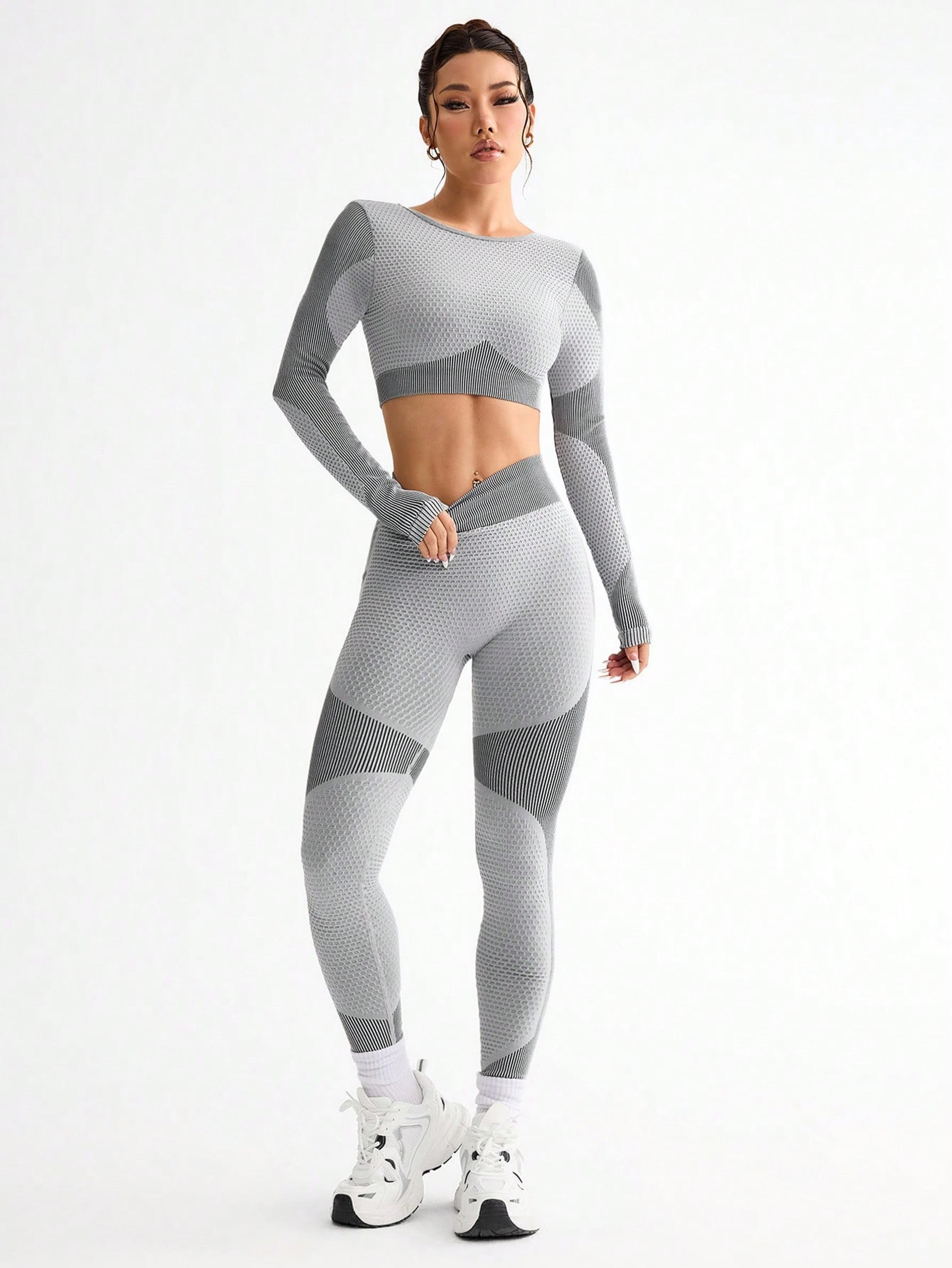 breathable seamless yoga suit new sports tight running women fitness outdoor suit