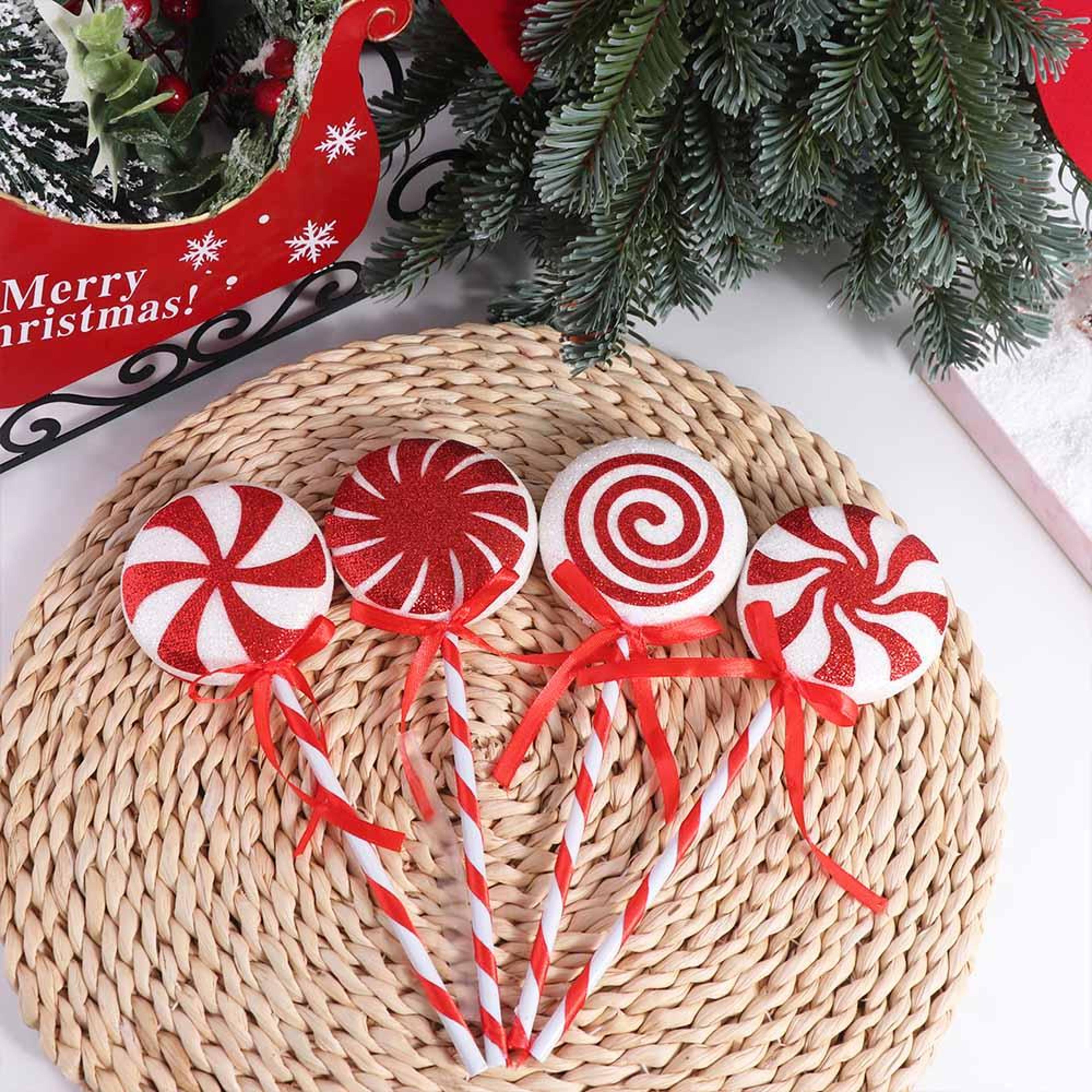christmas lollipop pendant foam, cartoon xmas candy hanging decor, exquisite big lollipop ornament for winter home decor