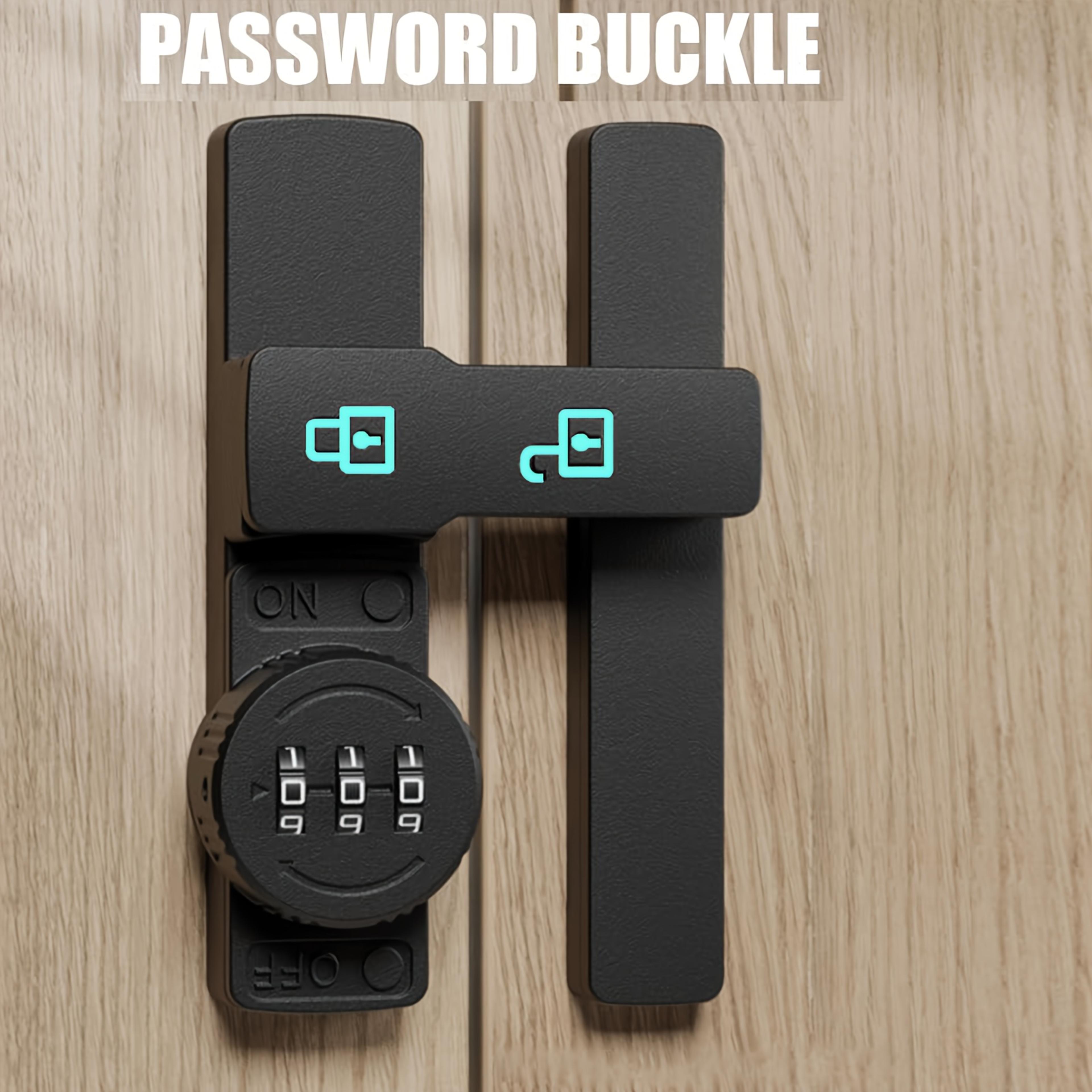 combination barn door lock - keyless sliding deadbolt with luminous indicator & 3-digit password protection