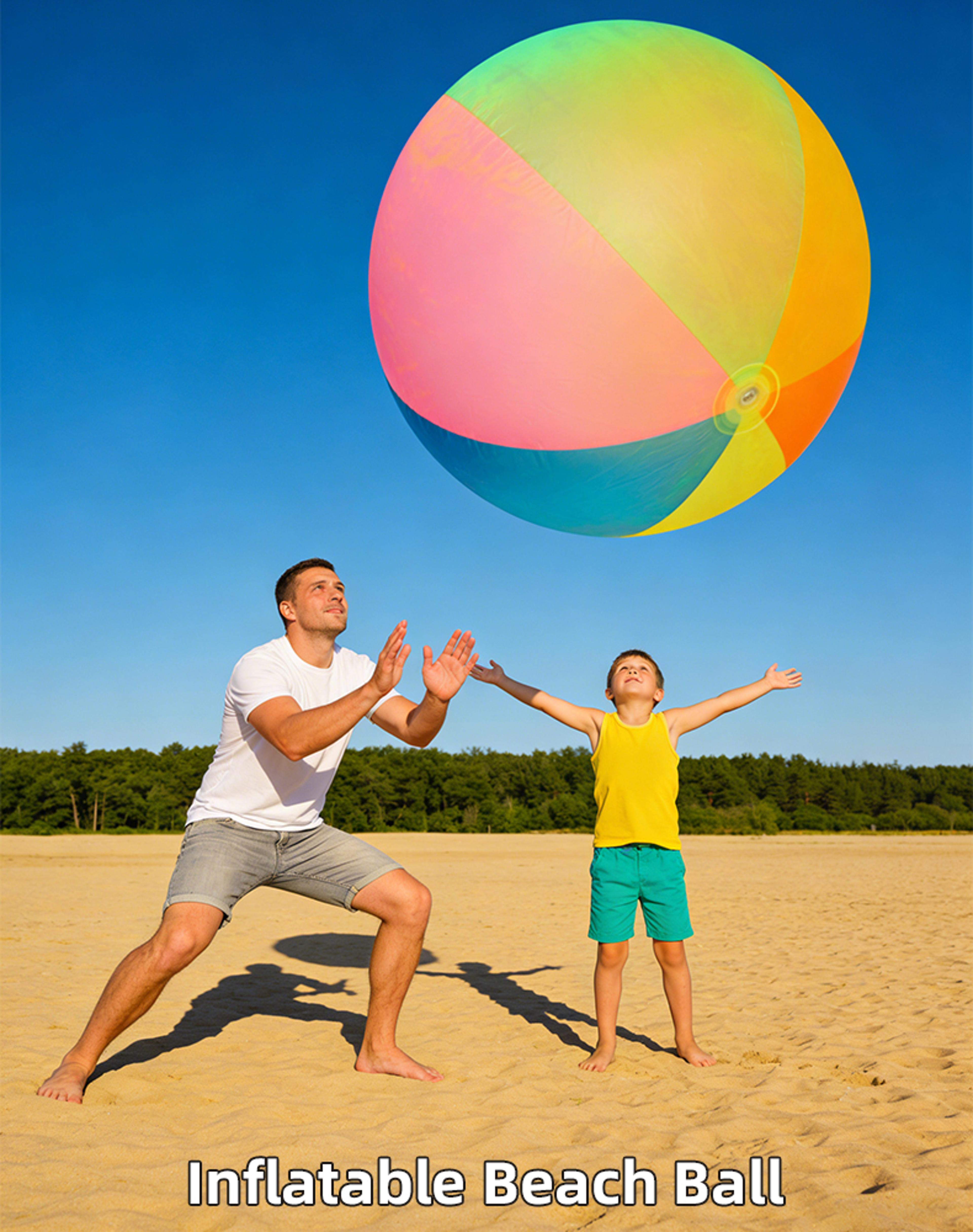 neon transparent inflatable beach ball for pool party fun durable pvc summer water toy