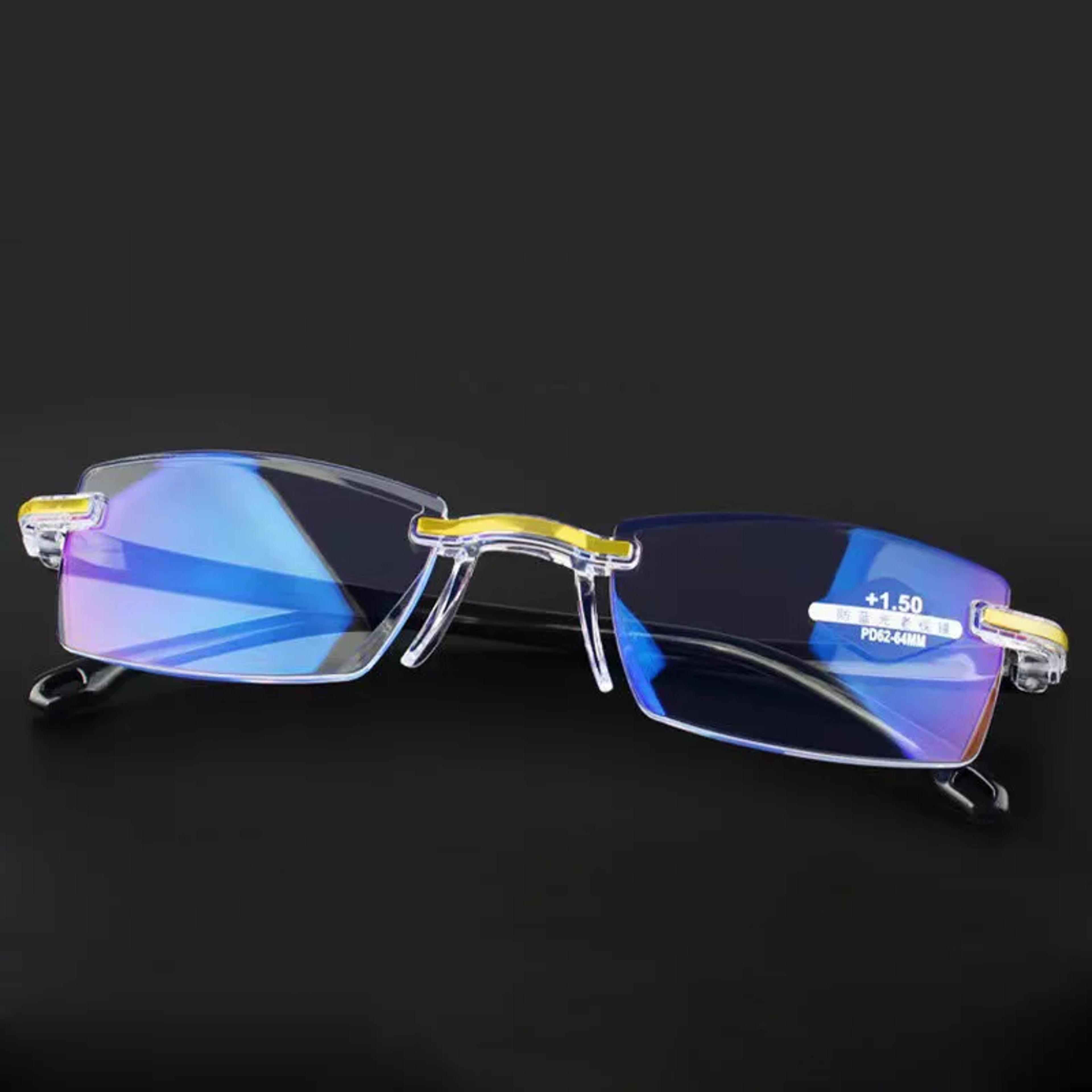 rimless blue light reading glasses for presbyopia lightweight everyday readers