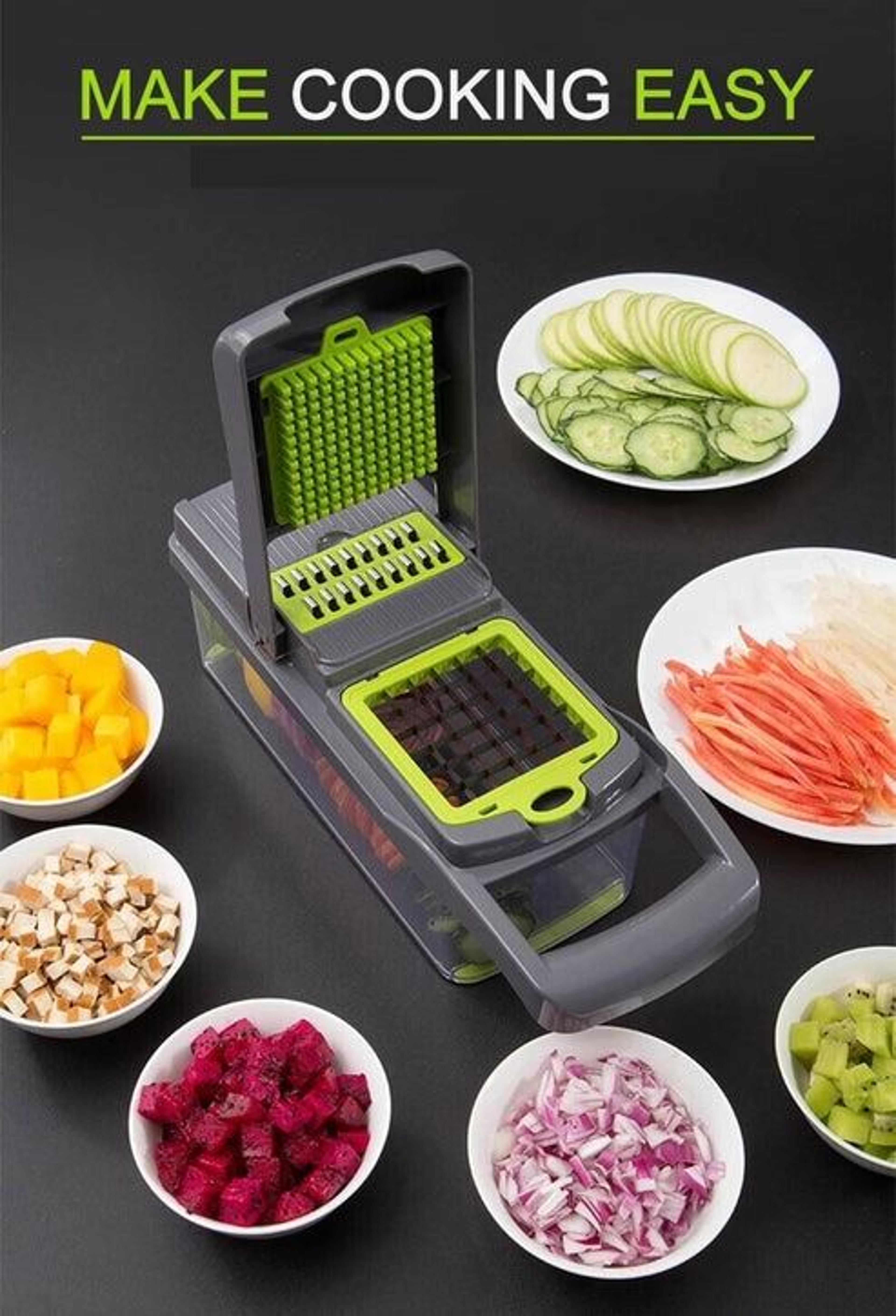 vegetable fruit chopper, food onion veggie dicer, multi-function slicer cutter kitchen gadget
