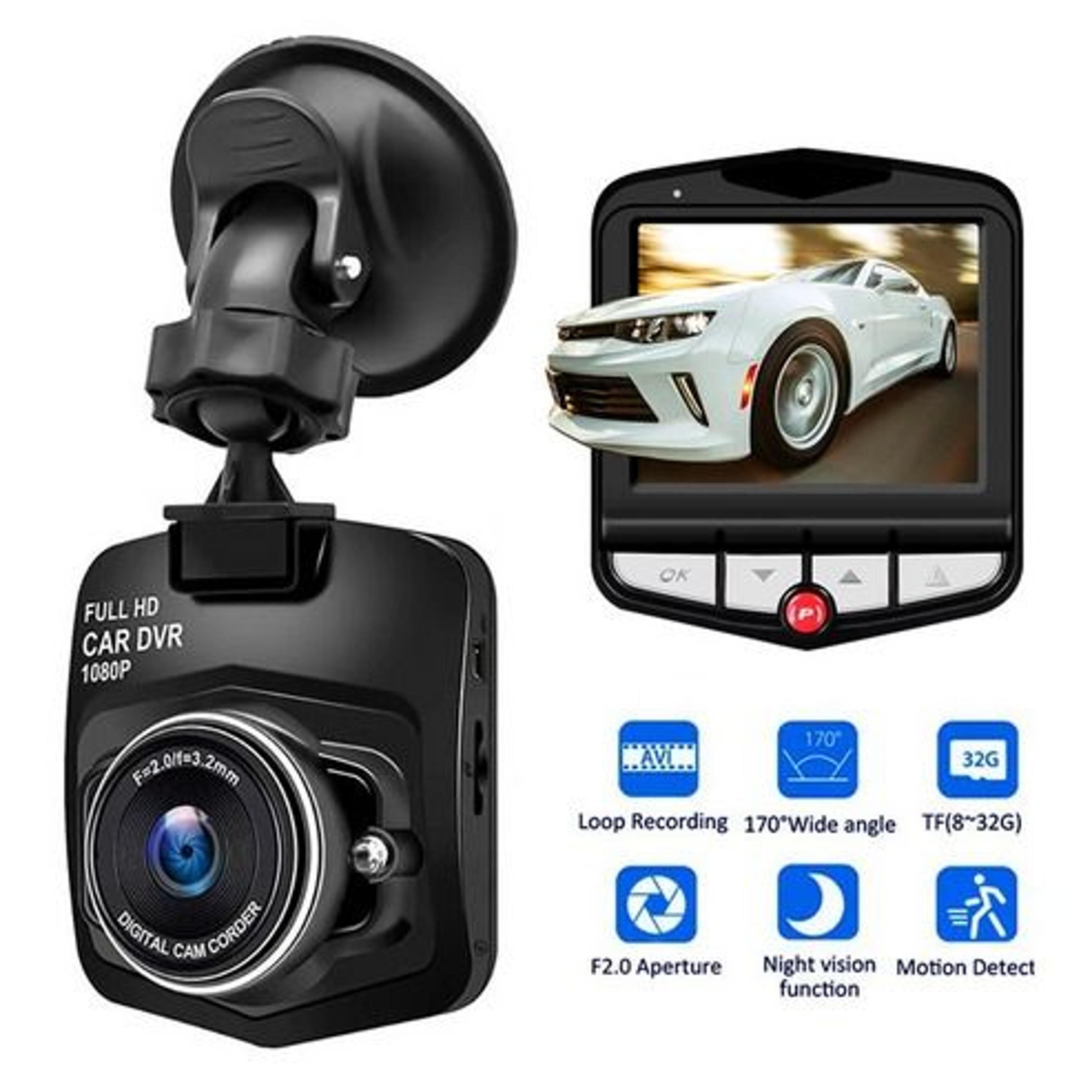 full hd dash cam car dvr, front/rear camera, night vision, g-sensor