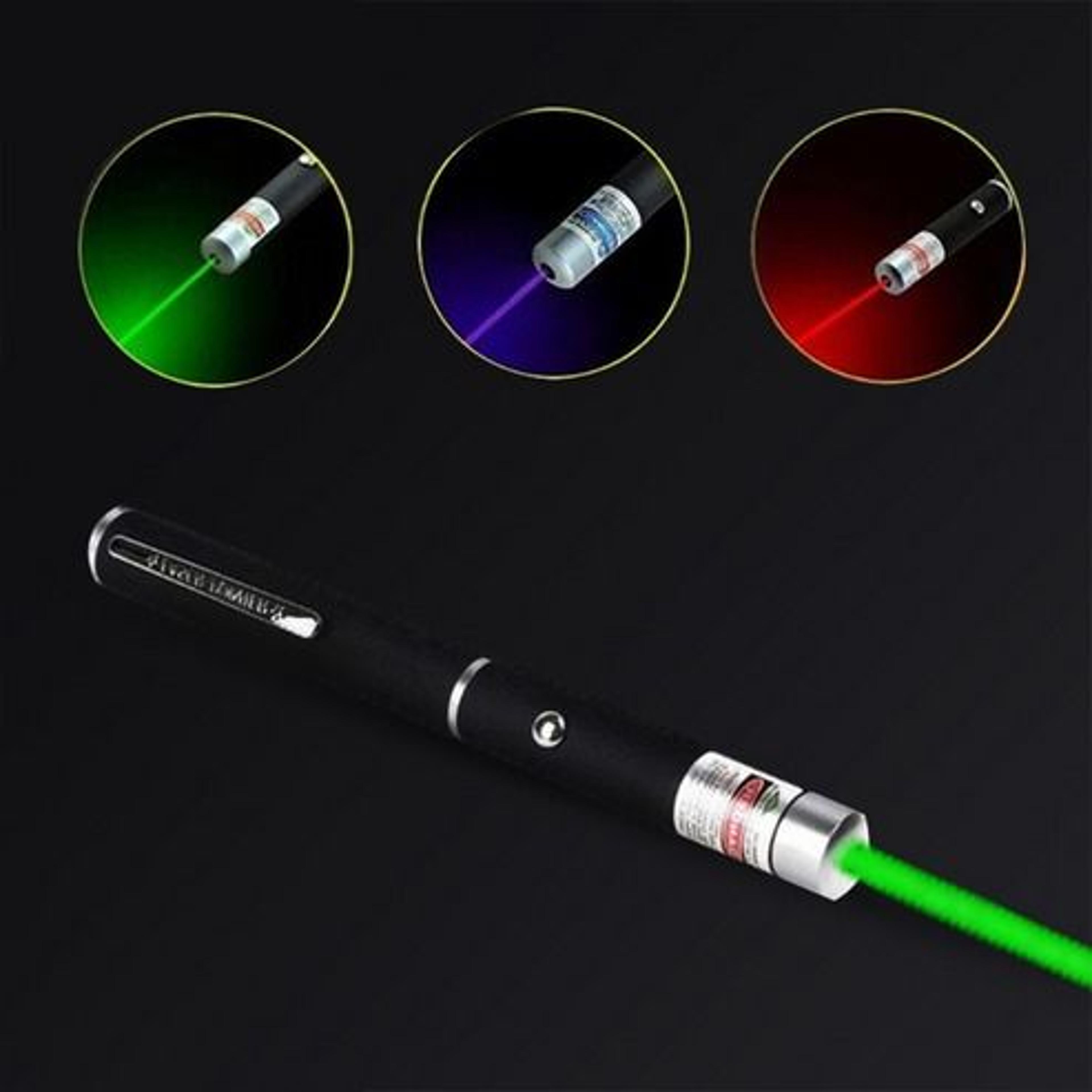 laser pointer pen set, green, blue, red light, visible beam, multi-use for pets, meetings, and fun