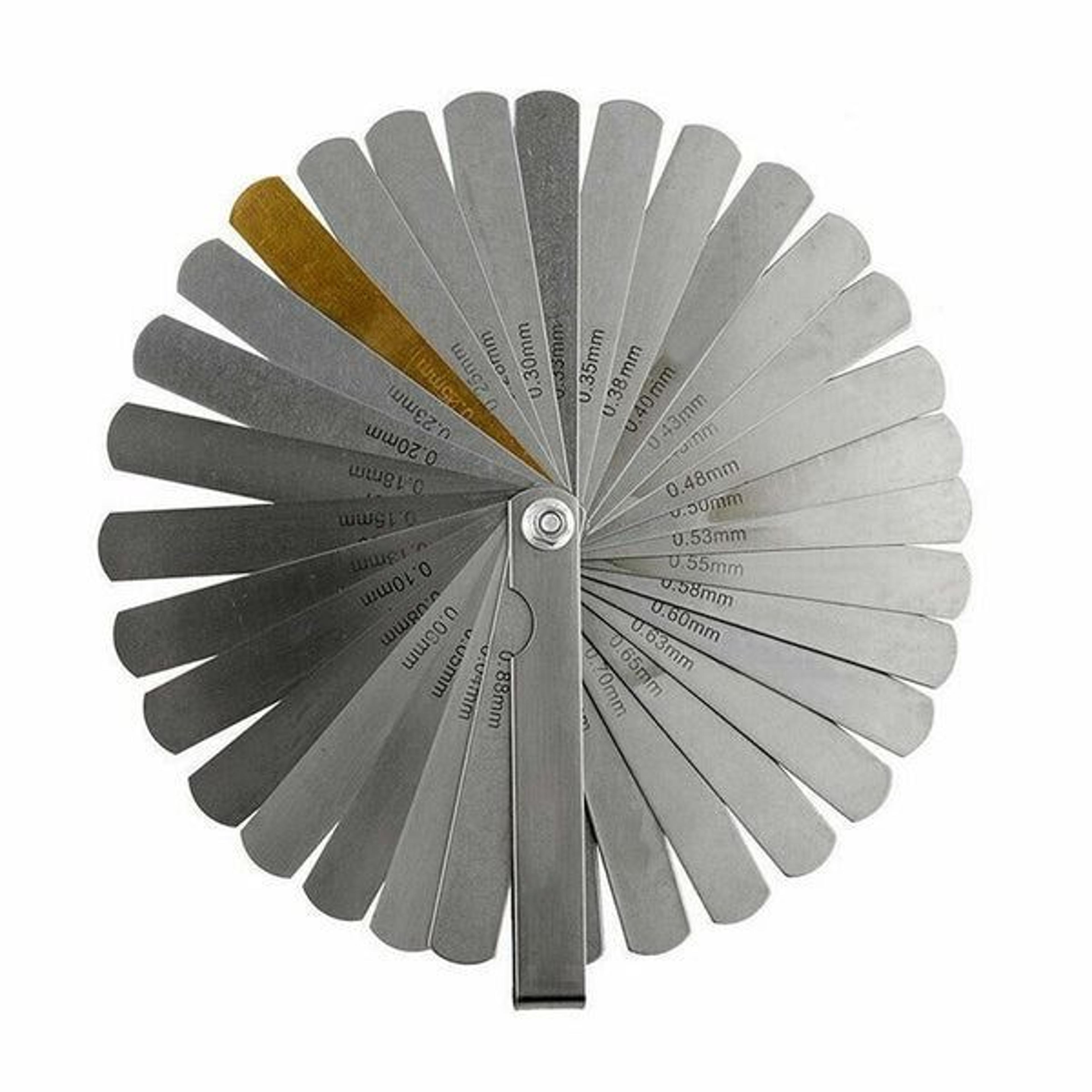 dual reading combination feeler gauge, blade feeler gauge, metric & sae measurement tool