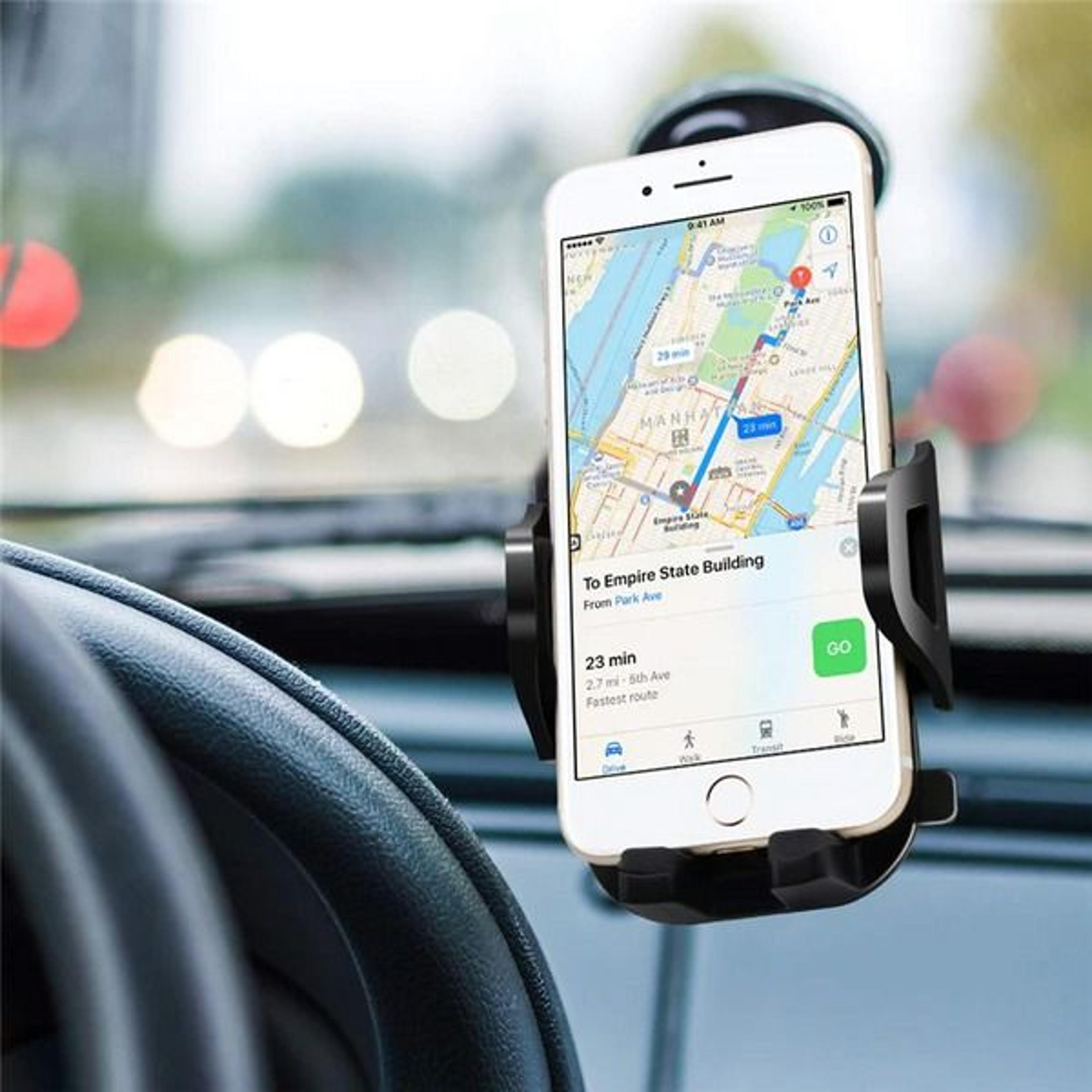 car stand windshield for mobile, gps, universal mount holder for cell phones, strong suction cup, adjustable angle